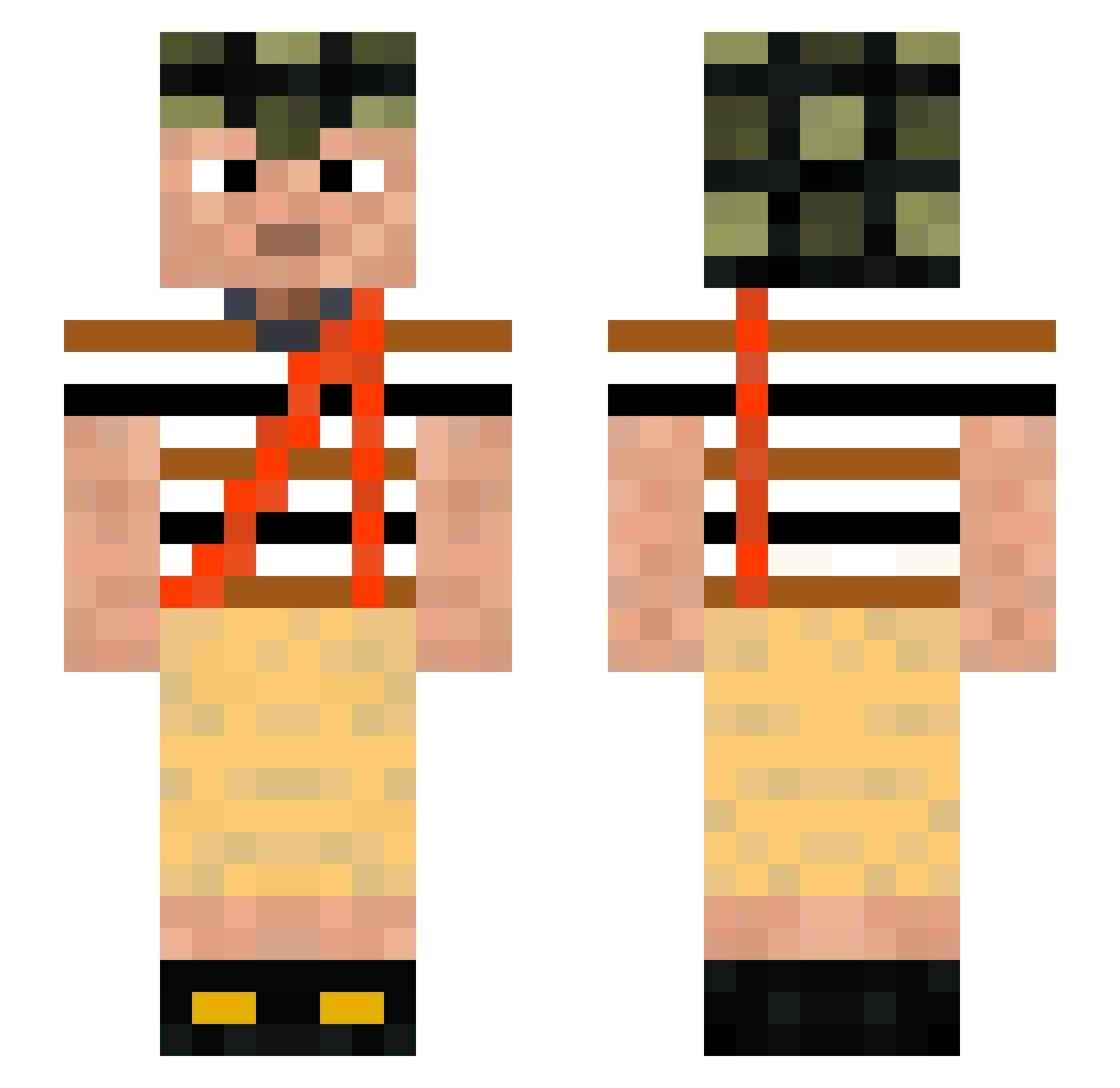 Nugget0987 Minecraft skin, front and back view