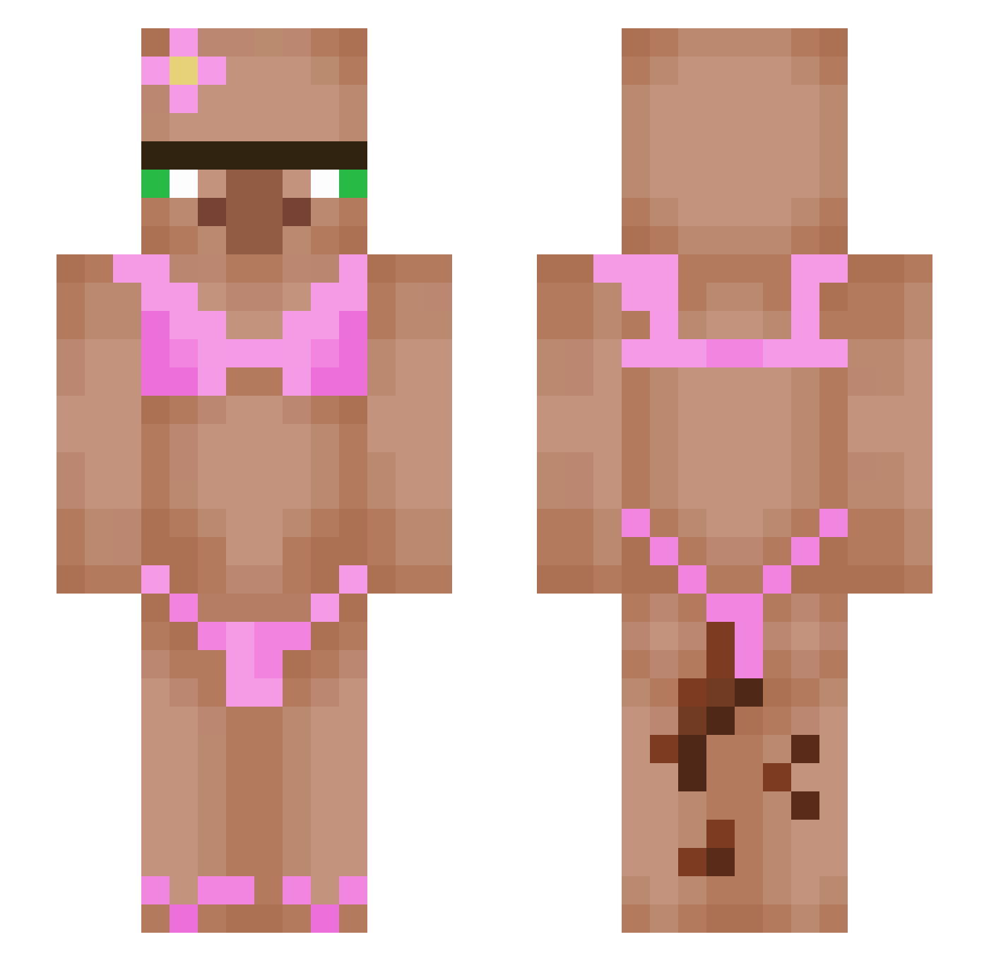 love_see_pour Minecraft skin, front and back view