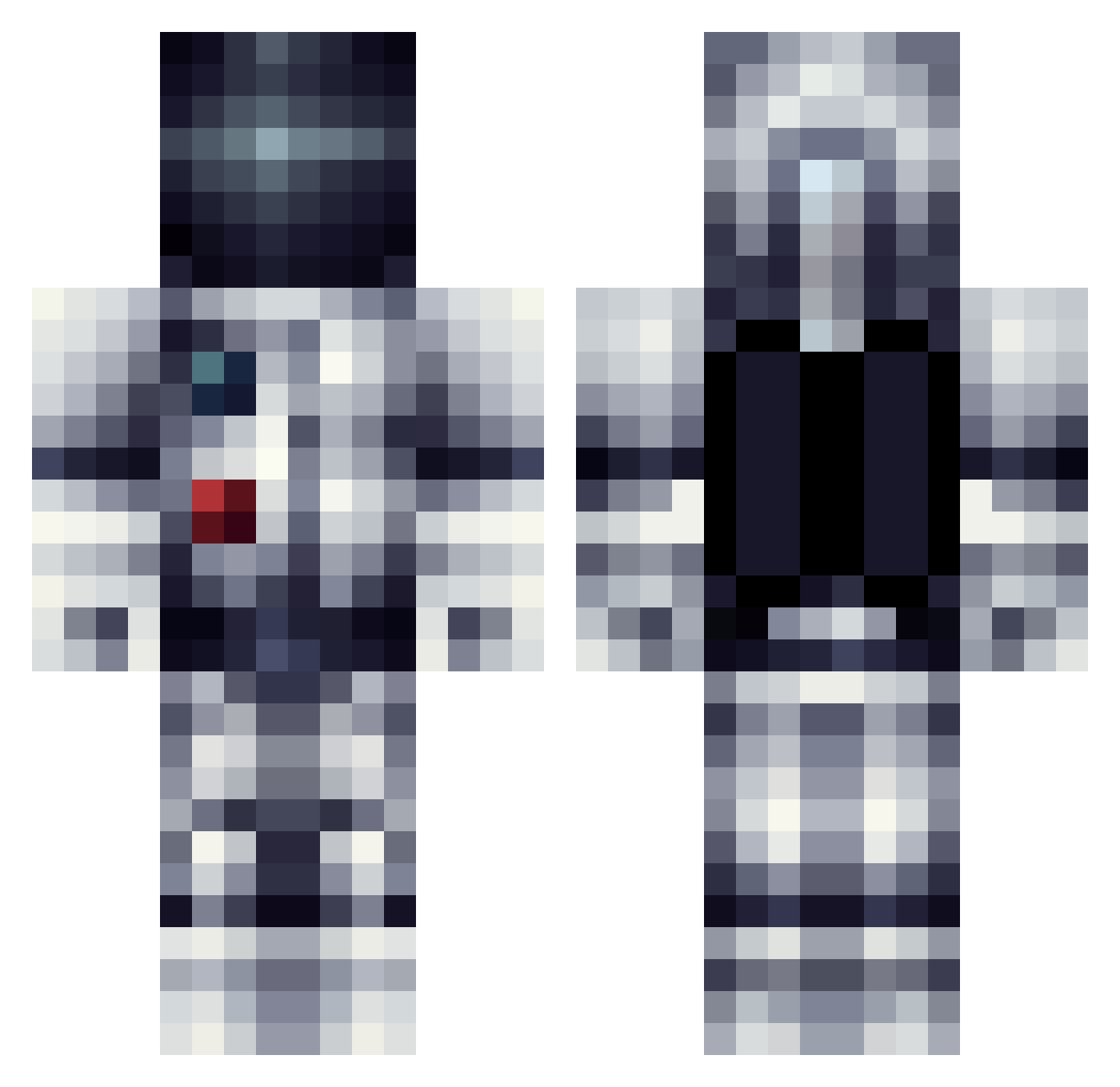 Itz_m1kvs Minecraft skin, front and back view