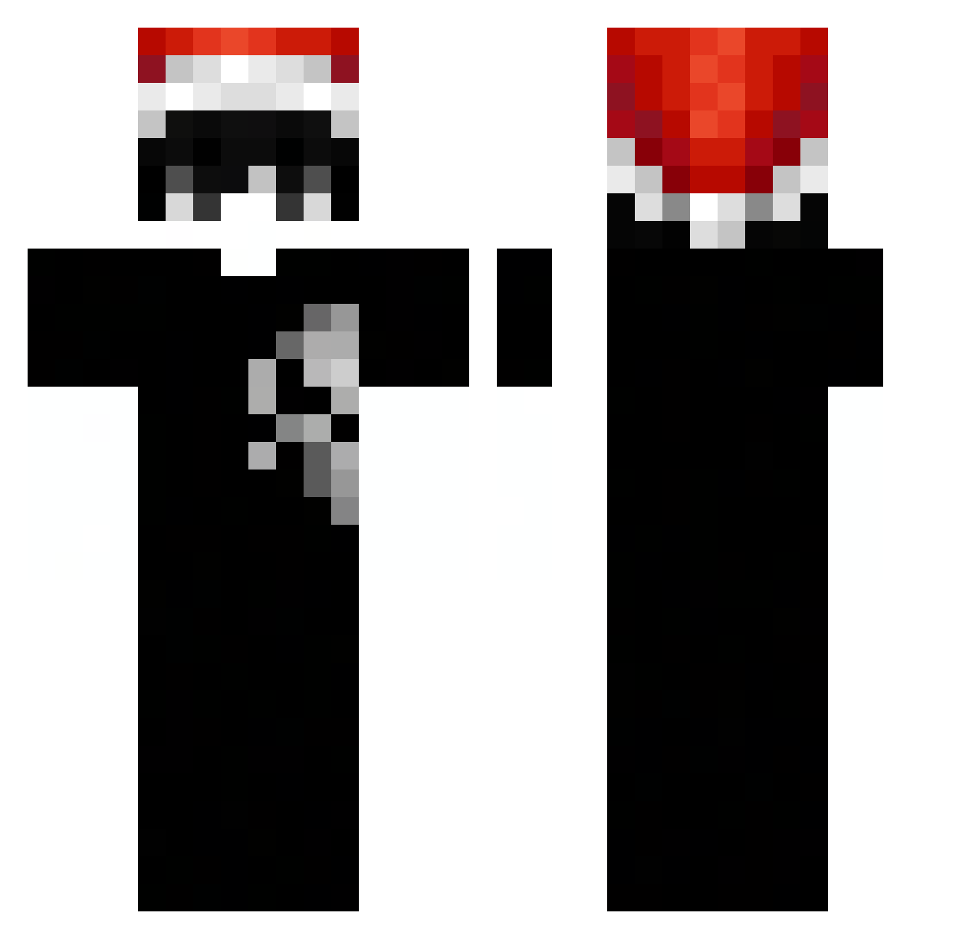 Zaydoxxx Minecraft skin, front and back view