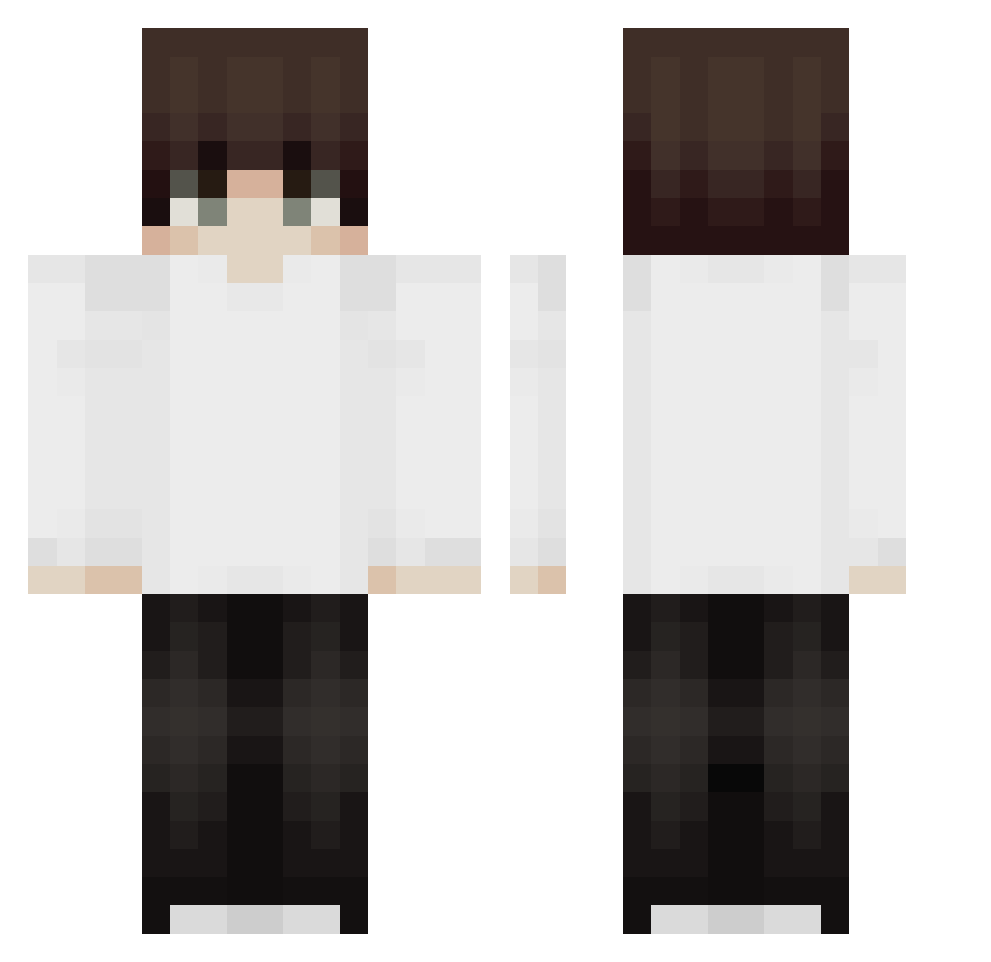 Serfara Minecraft skin, front and back view