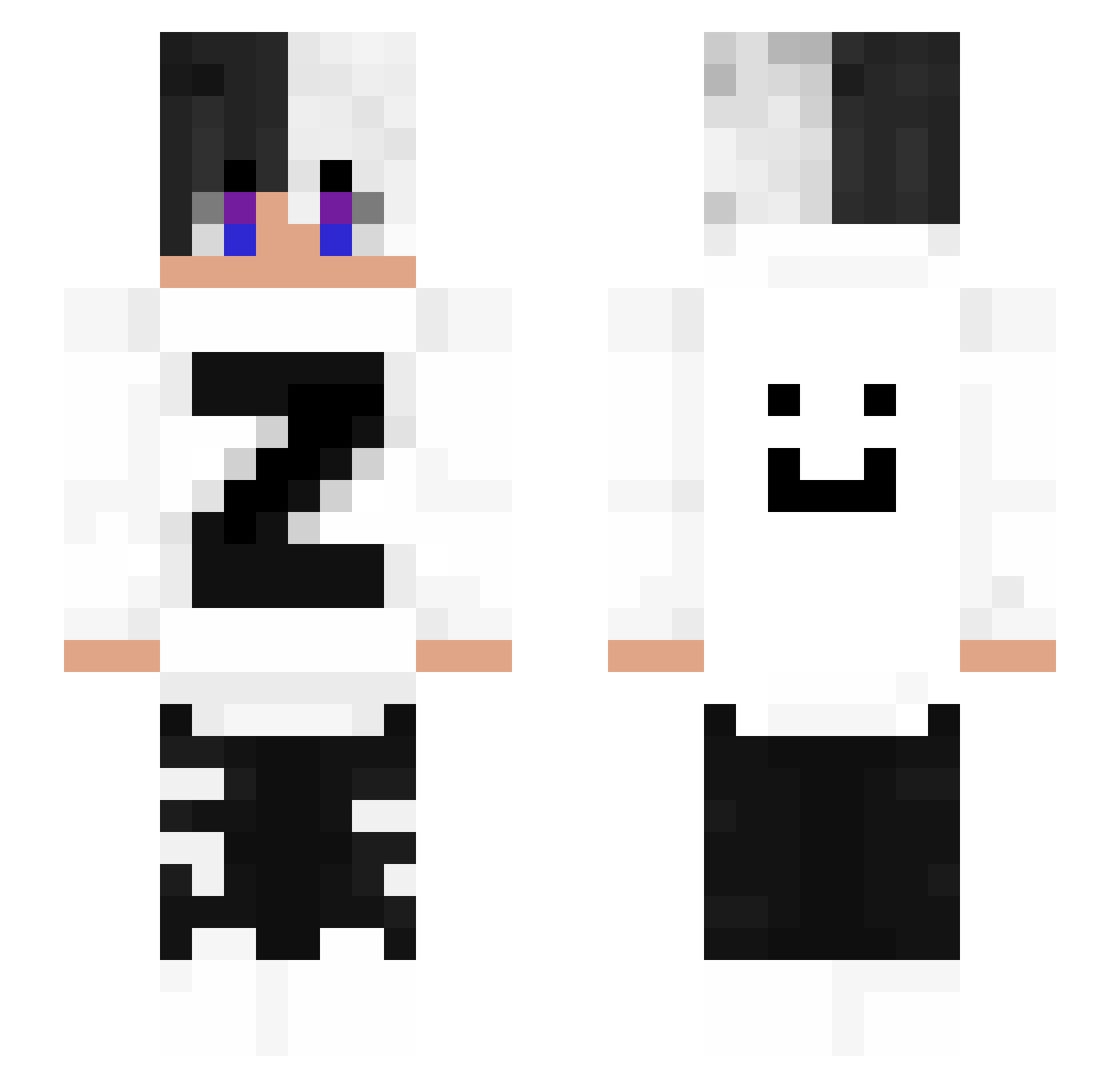 Yutai_ Minecraft skin, front and back view