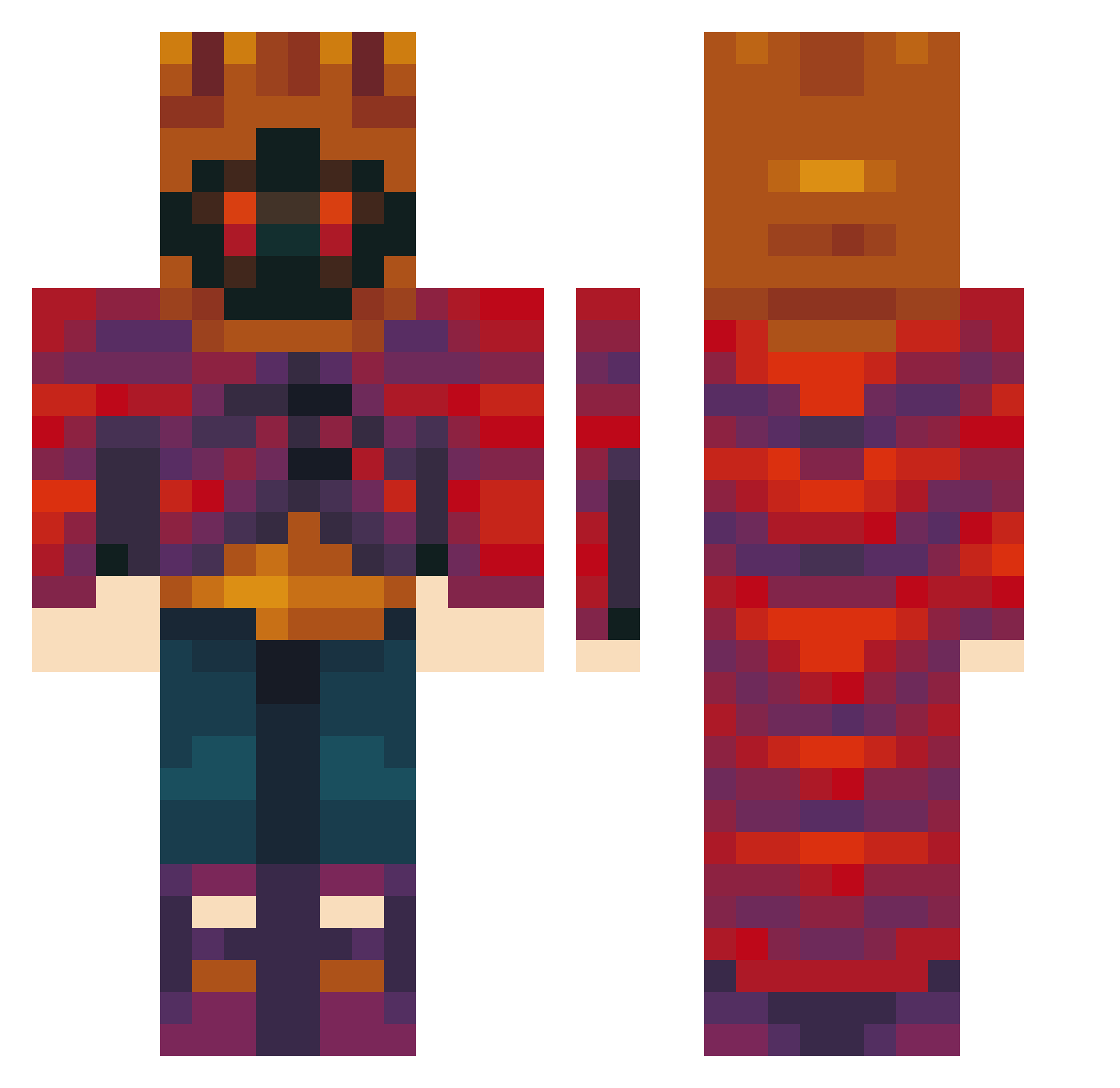 Lord_Tyr Minecraft skin, front and back view