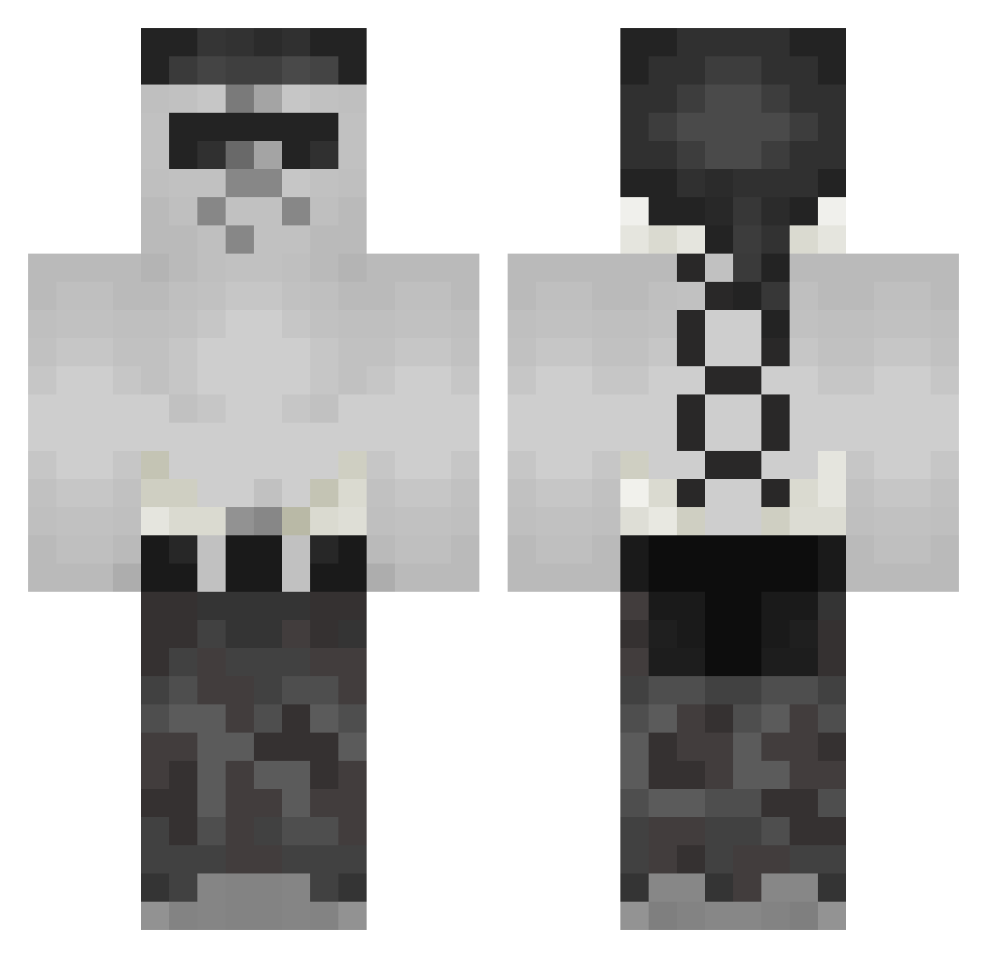 StinkySmell Minecraft skin, front and back view