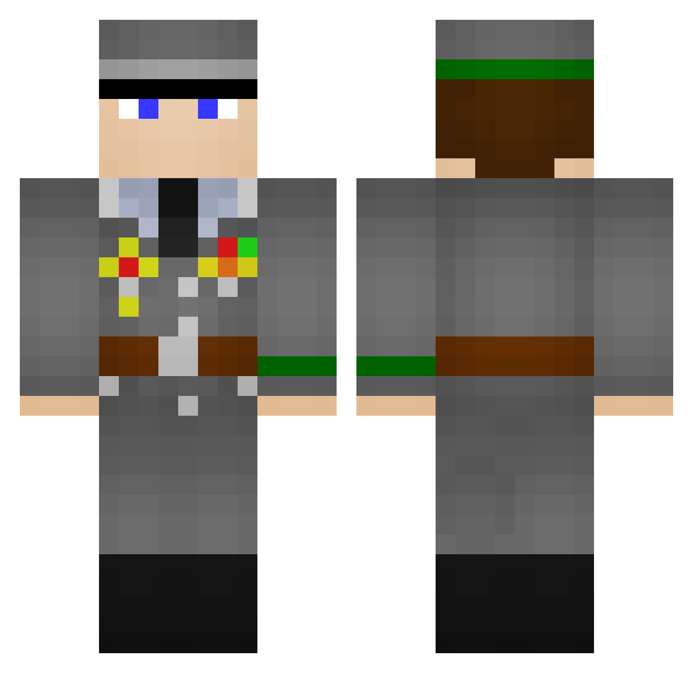 MaxNr4 Minecraft skin, front and back view