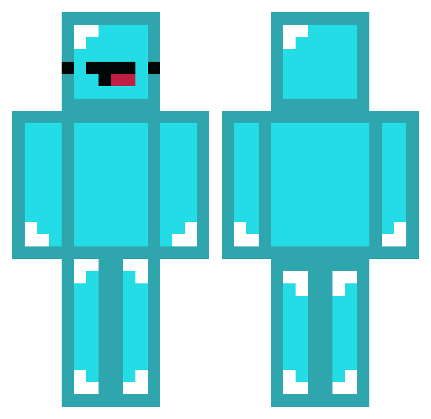 KingJaehwan Minecraft skin, front and back view