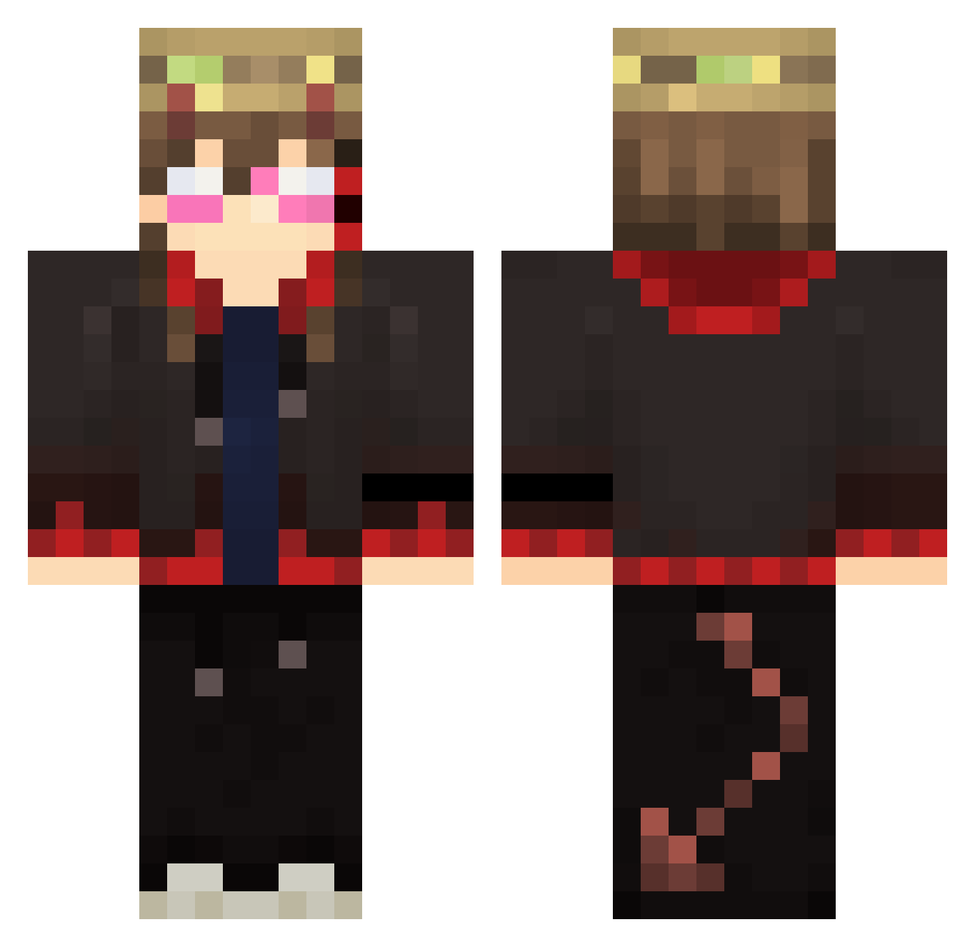 Sub_JAWs Minecraft skin, front and back view