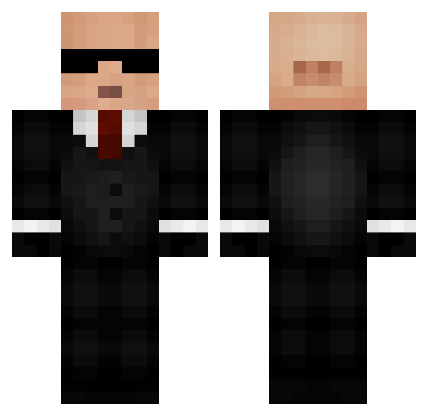 Sparsity Minecraft skin, front and back view