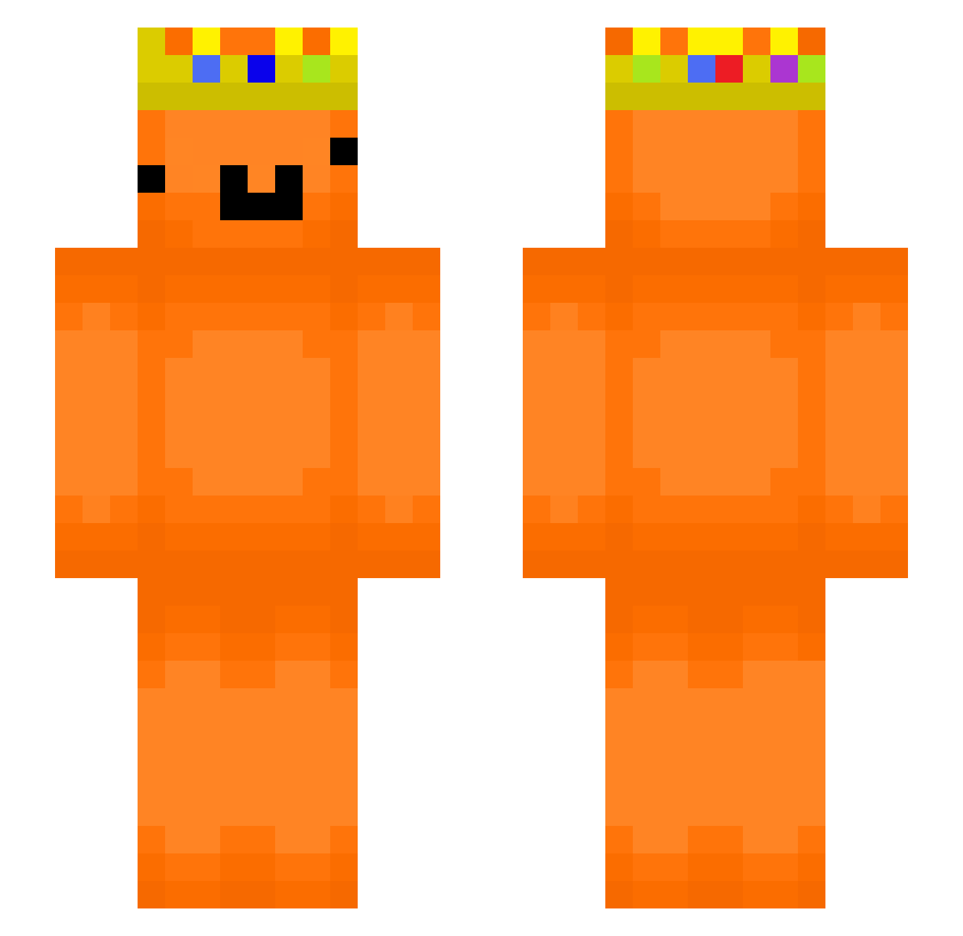 Benjysss Minecraft skin, front and back view