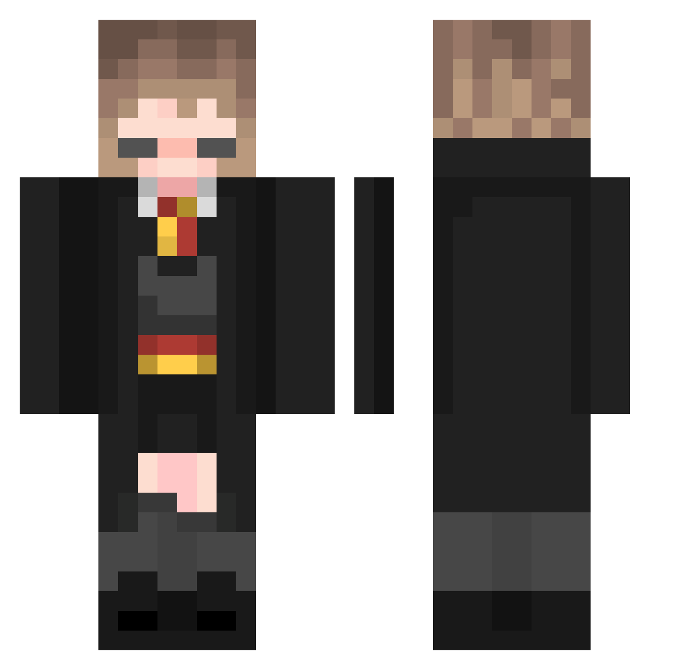 Kamiqueen Minecraft skin, front and back view