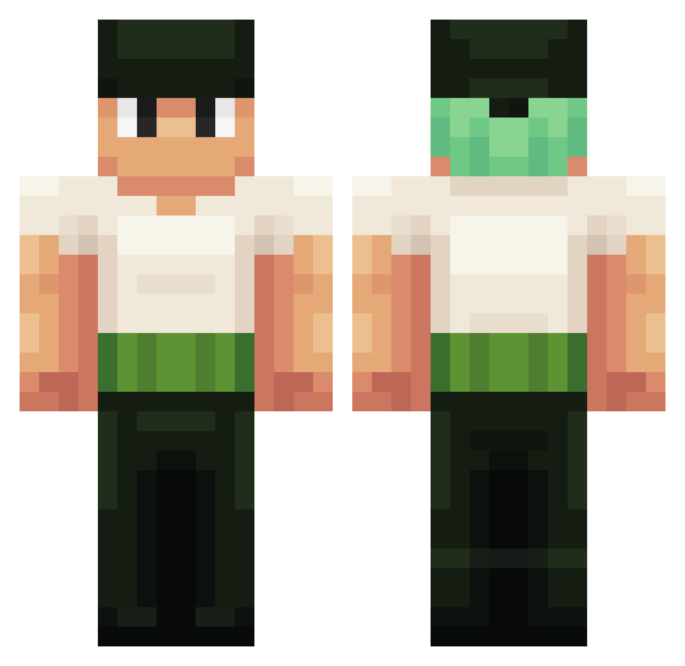 saraivaftp Minecraft skin, front and back view