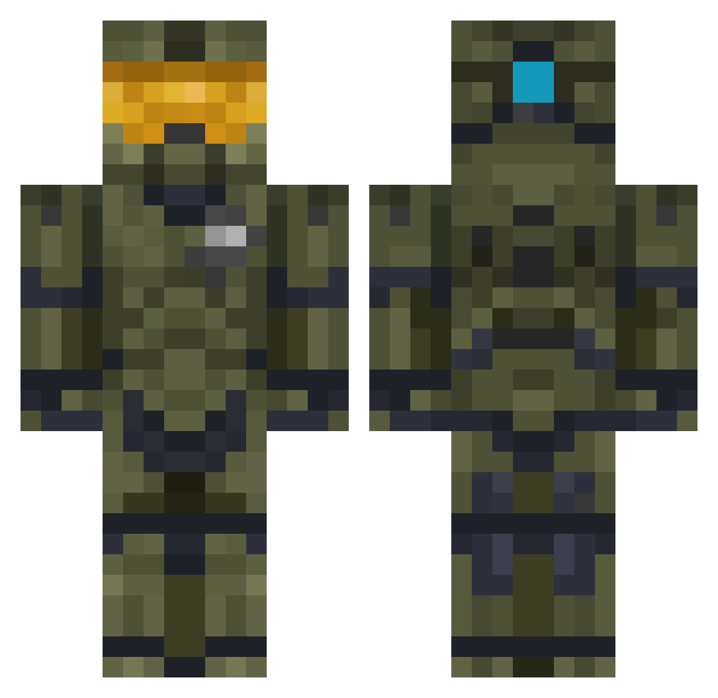neinvv Minecraft skin, front and back view