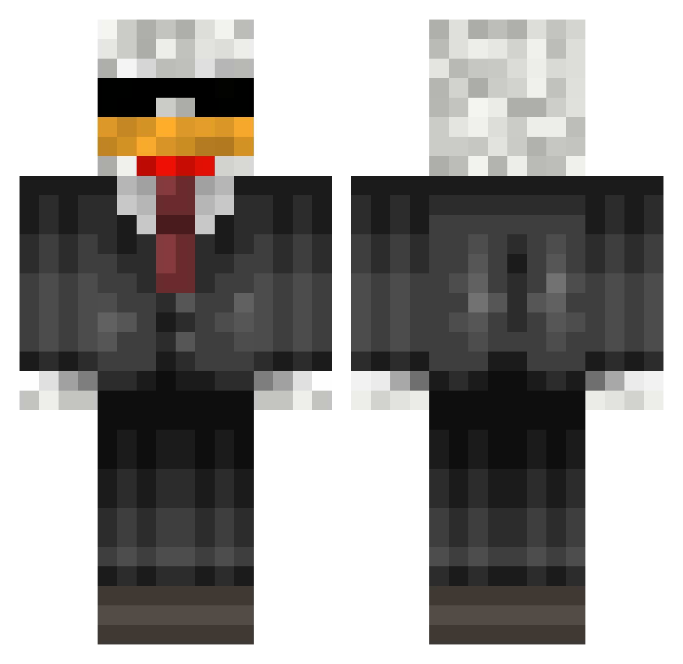 Cristy Minecraft skin, front and back view