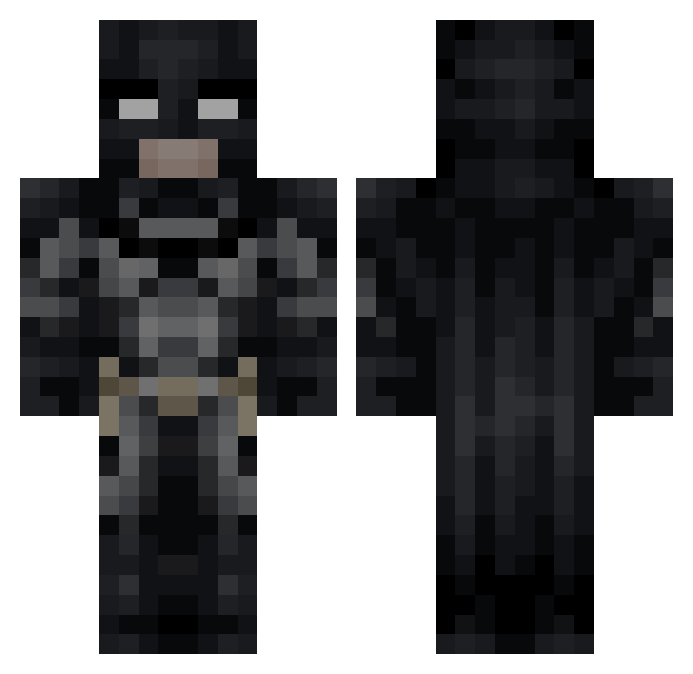 finiteness Minecraft skin, front and back view