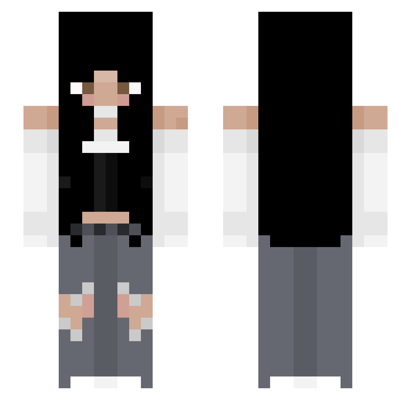 taniavx Minecraft skin, front and back view