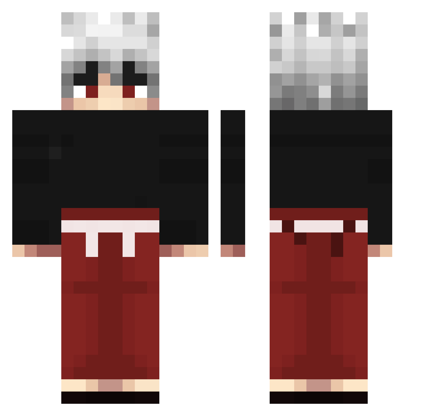 Saraquiel Minecraft skin, front and back view