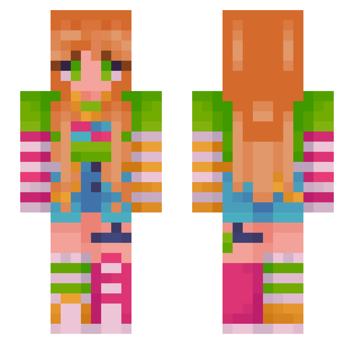STYXX14 Minecraft skin, front and back view