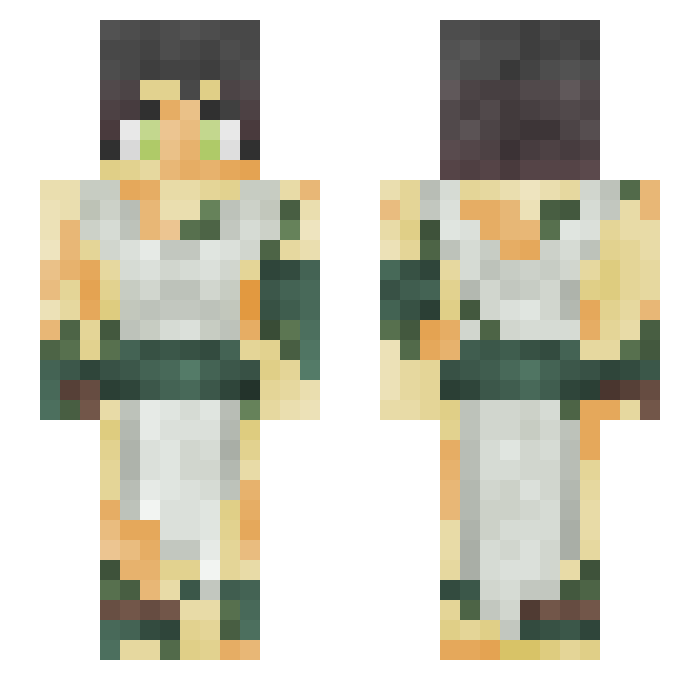 Vampyrenees Minecraft skin, front and back view