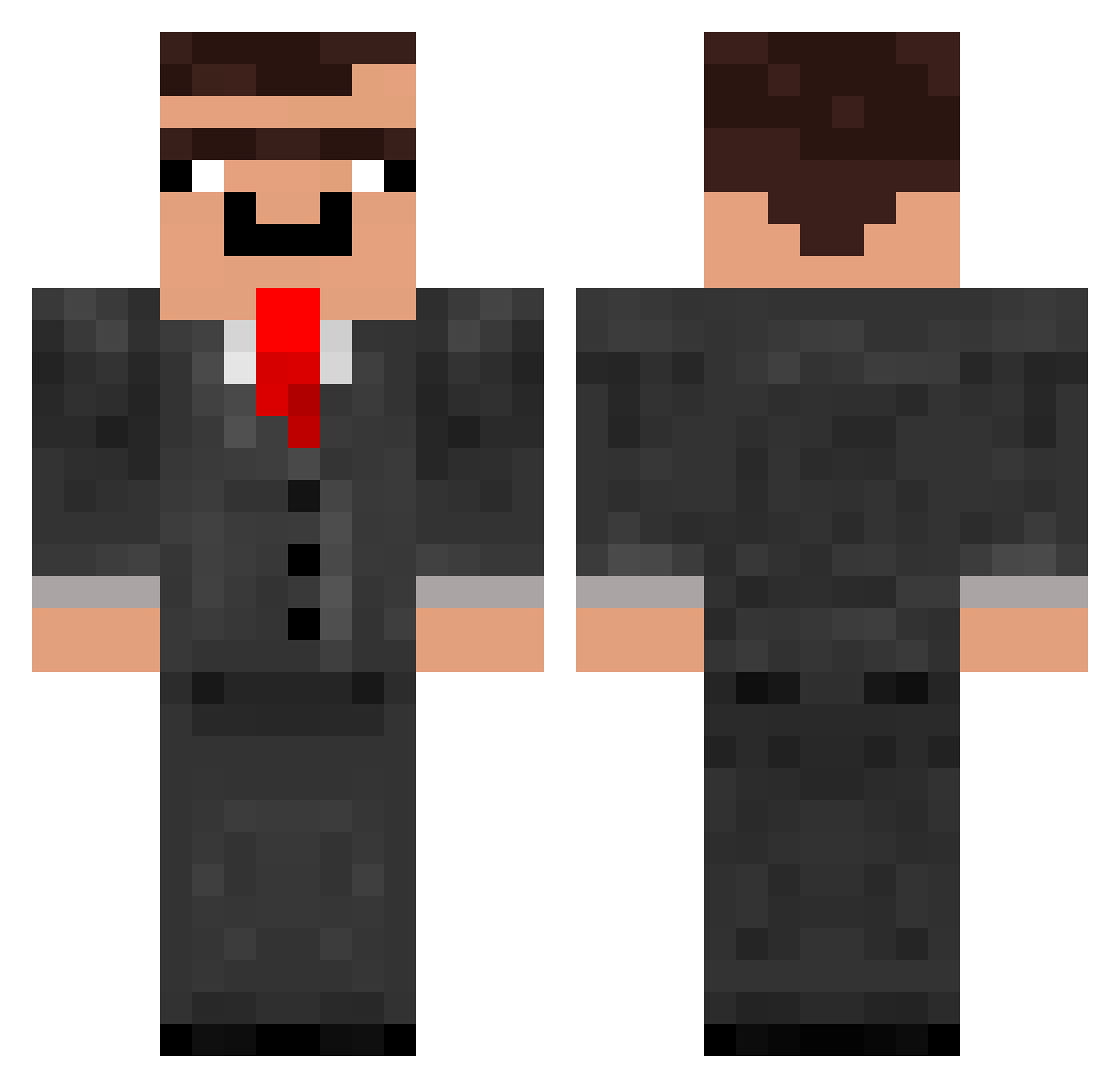 Tulcan Minecraft skin, front and back view