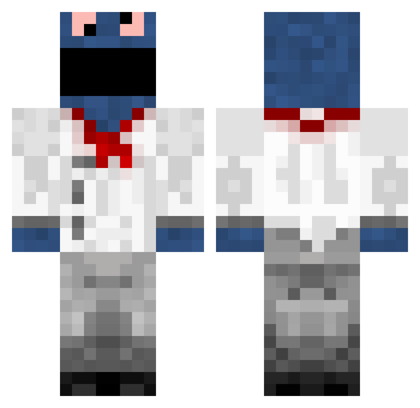 ShiinoM Minecraft skin, front and back view