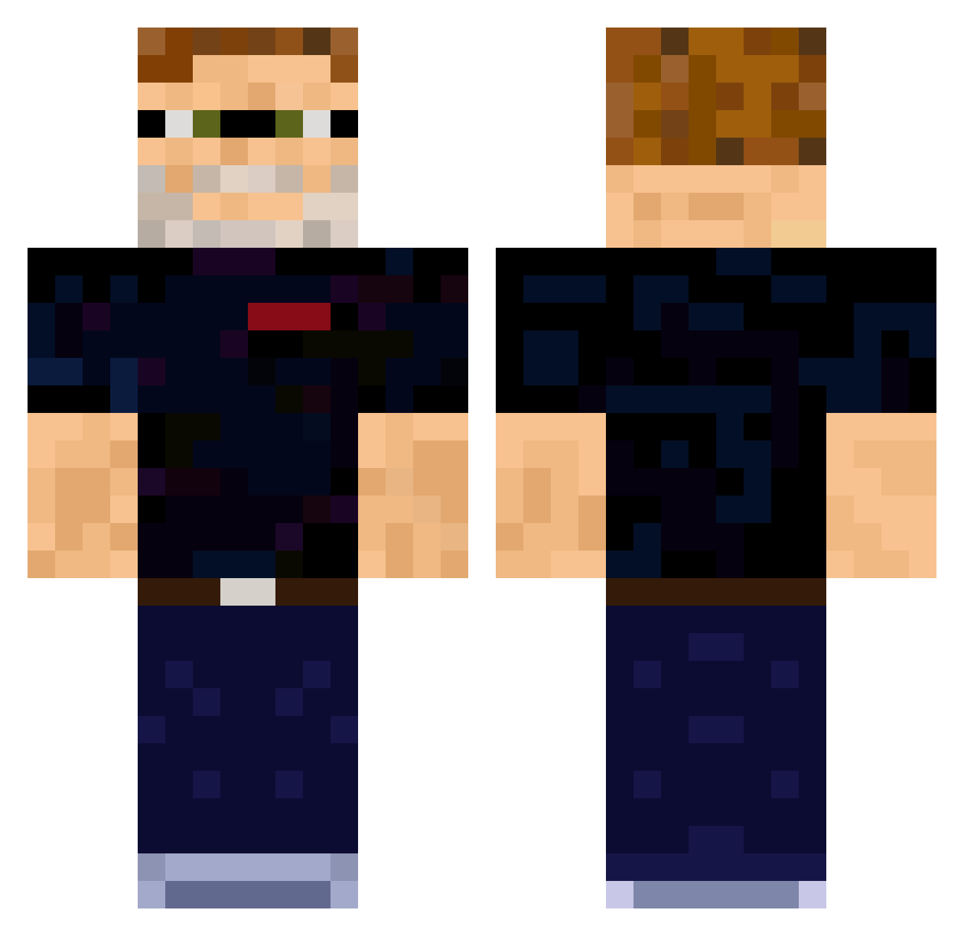 _Alowishus_ Minecraft skin, front and back view