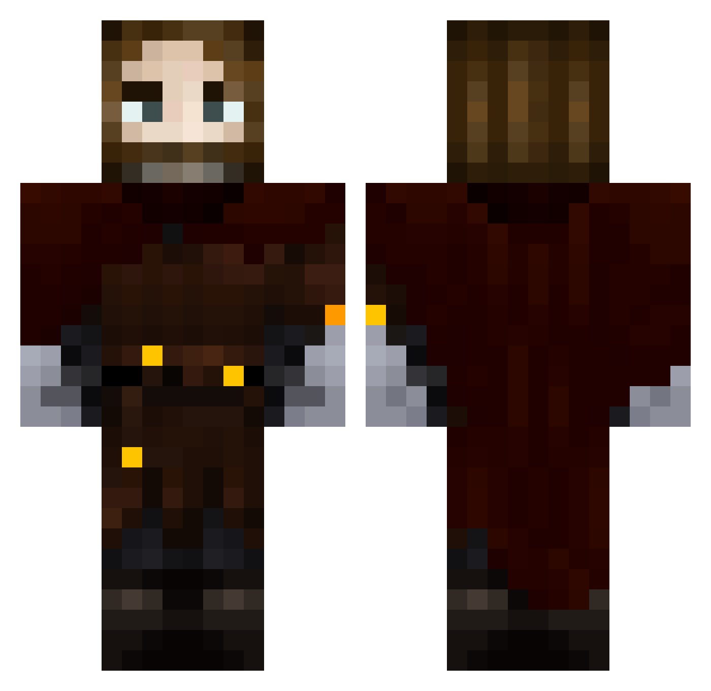 Jowee20 Minecraft skin, front and back view