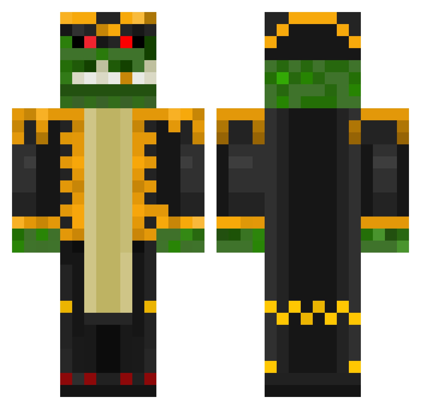 vanyakrut1338 Minecraft skin, front and back view