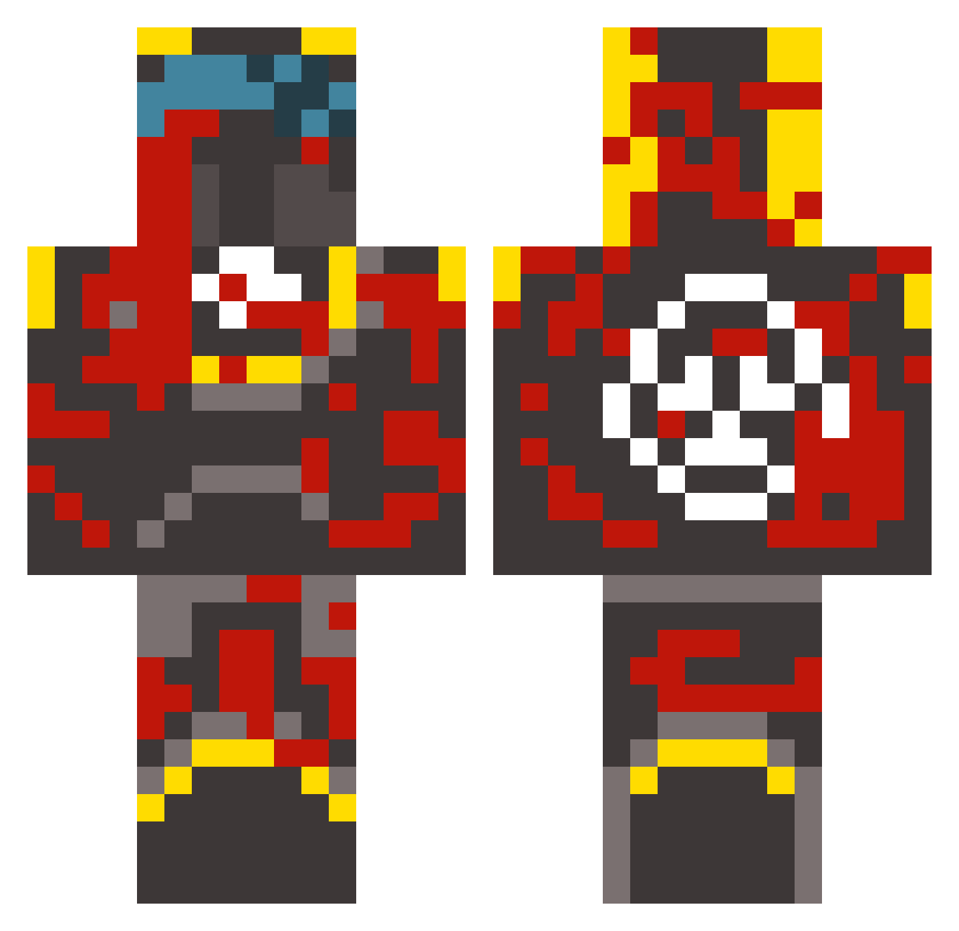 cloud_hyo Minecraft skin, front and back view