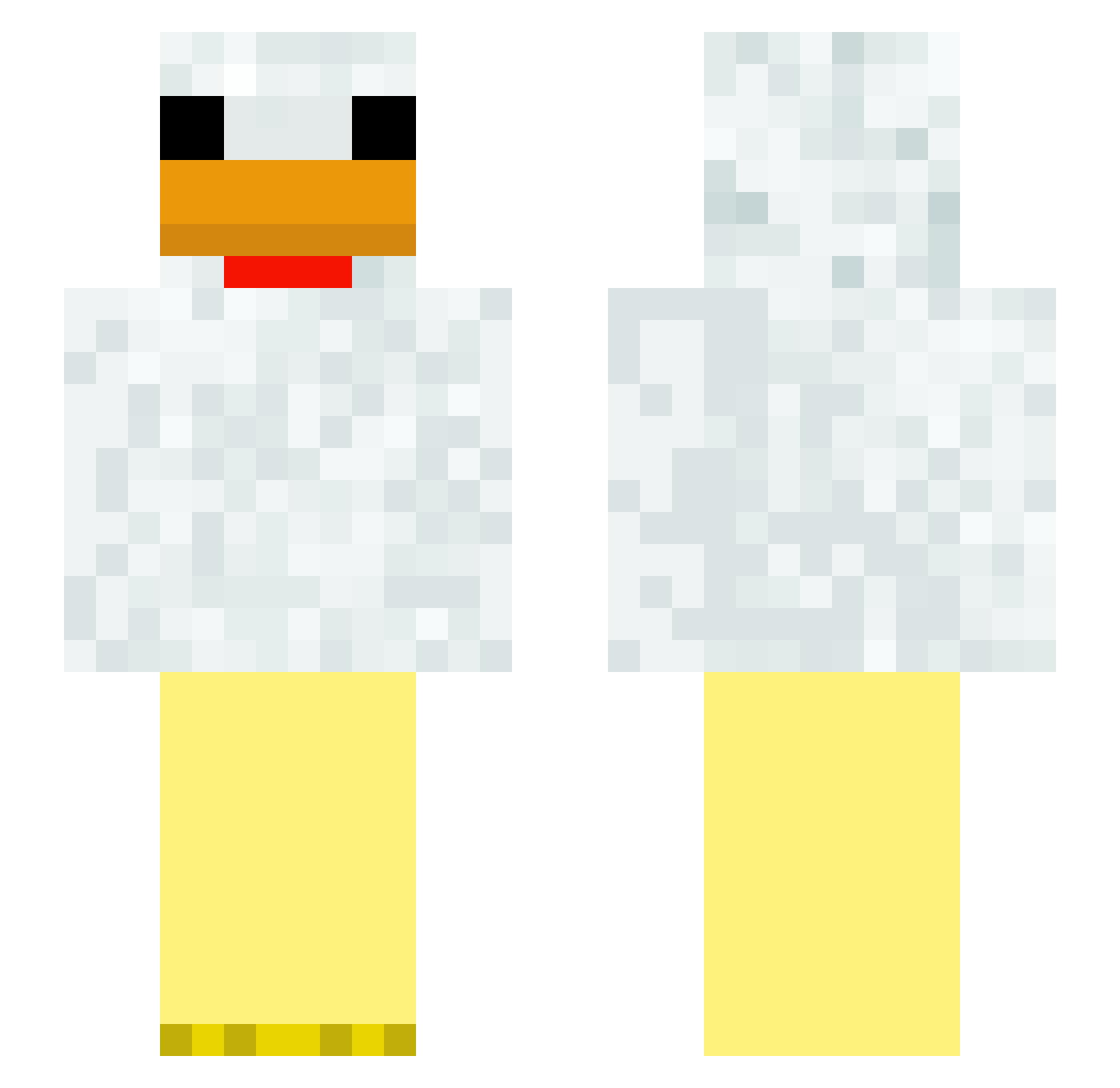 Charism9487 Minecraft skin, front and back view