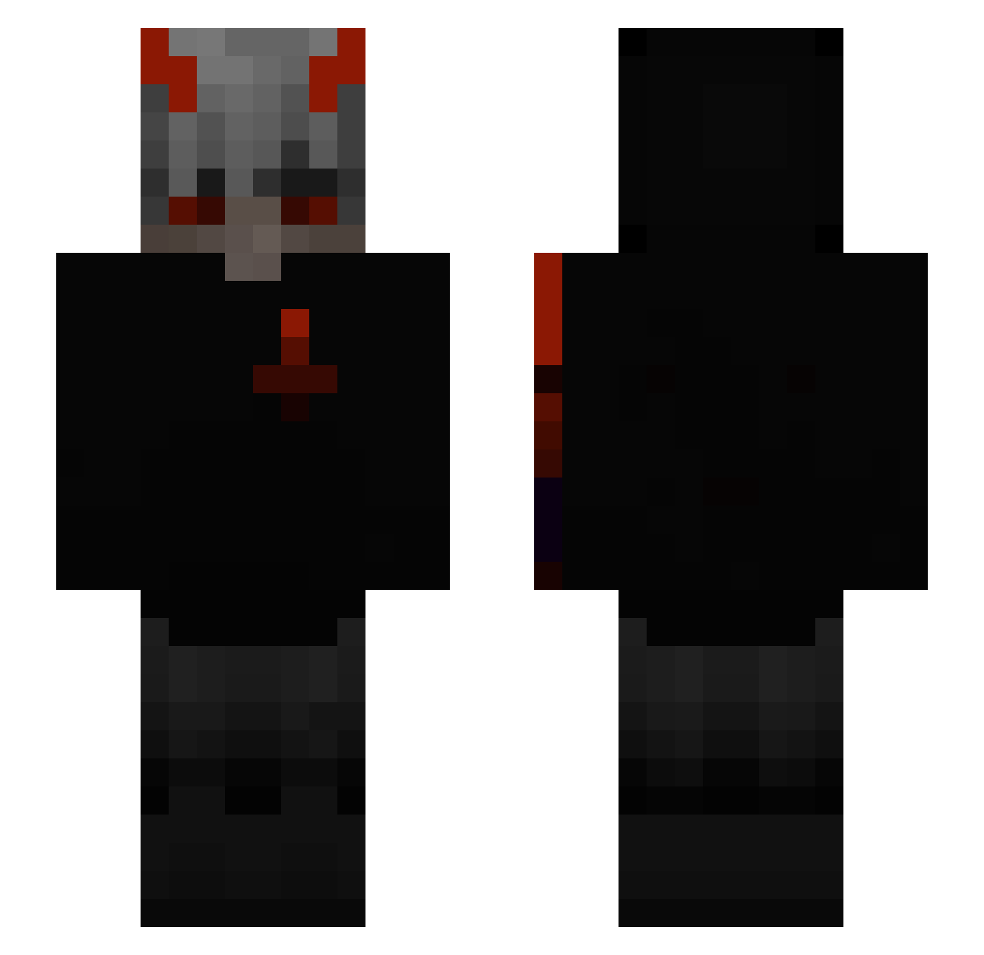 XiangHey Minecraft skin, front and back view
