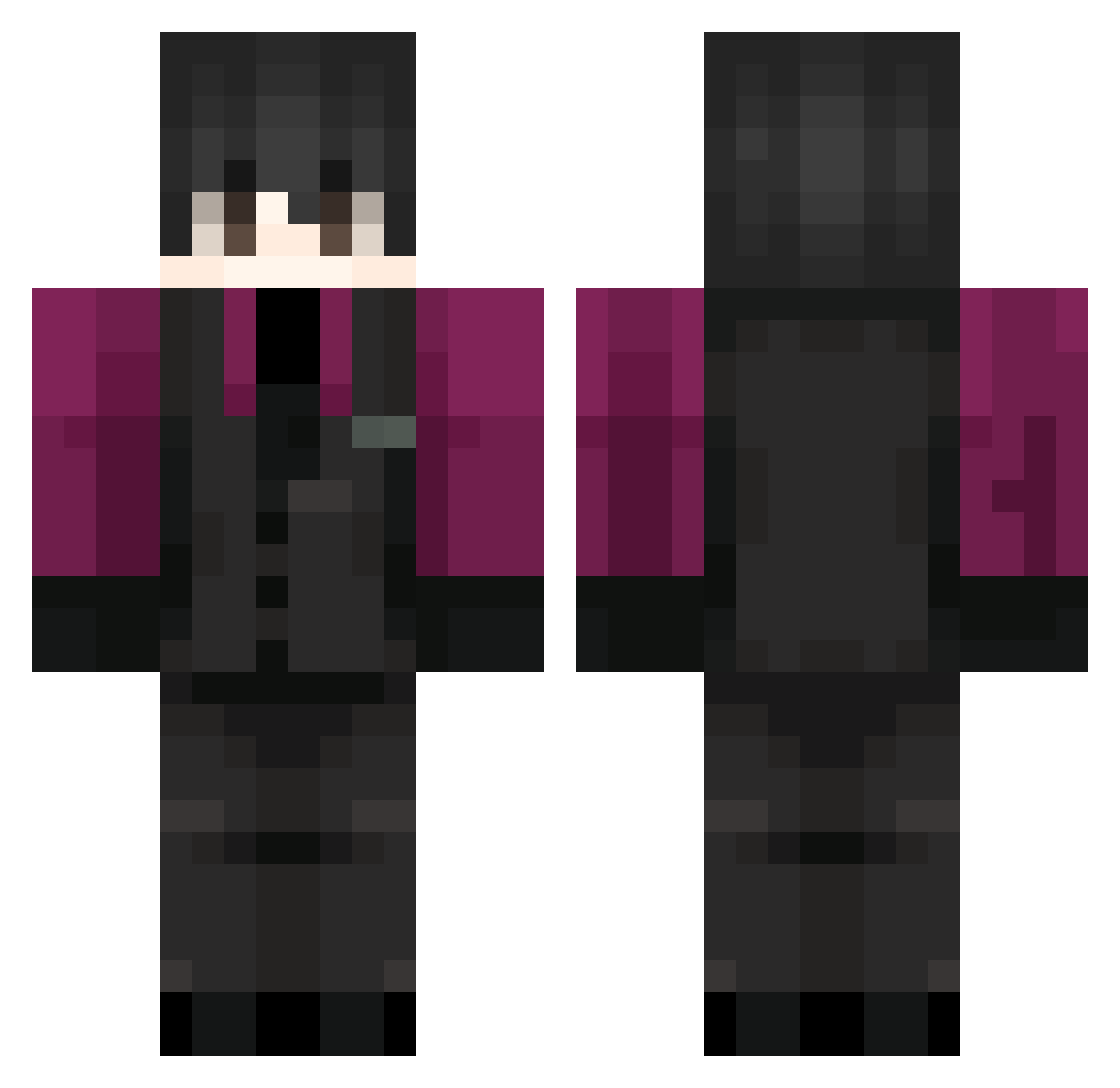 YonKin Minecraft skin, front and back view