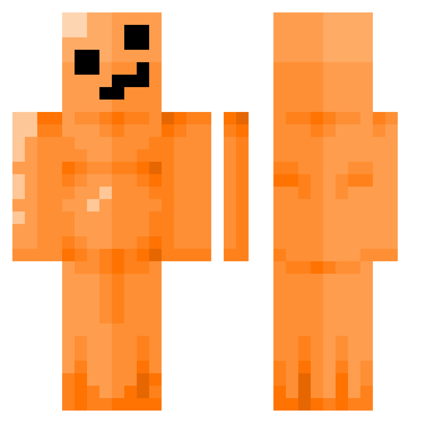 notvlp Minecraft skin, front and back view