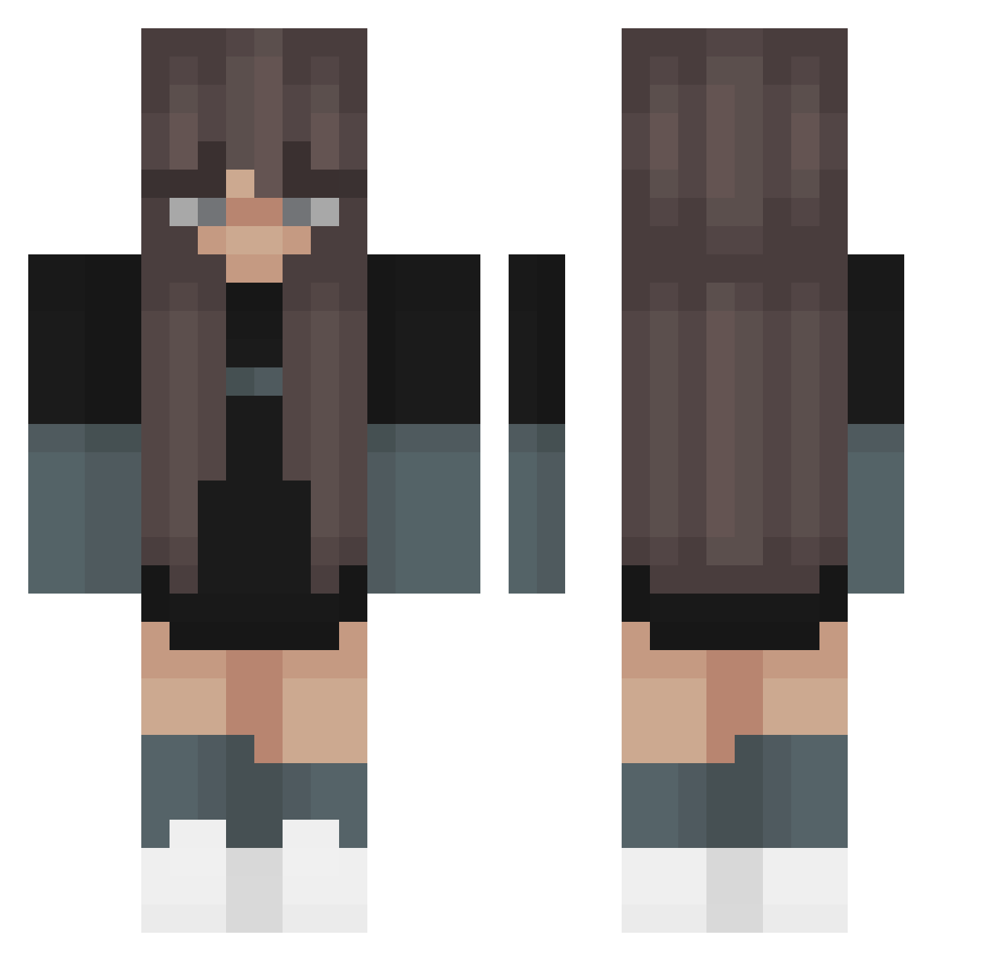 scentist Minecraft skin, front and back view