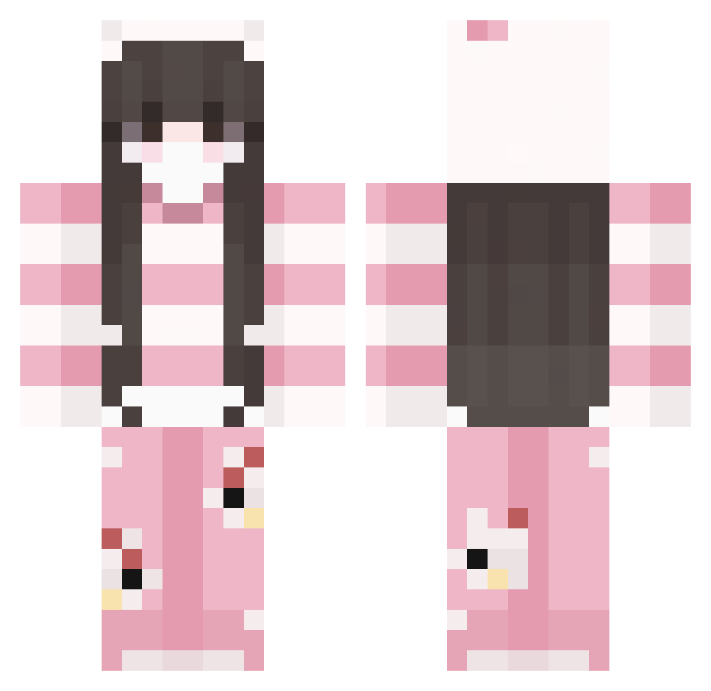 Sabinat Minecraft skin, front and back view