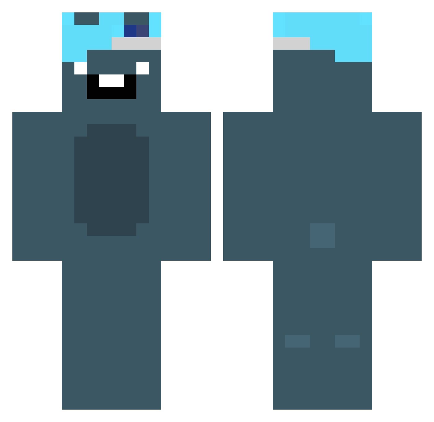 Sock_Pong Minecraft skin, front and back view
