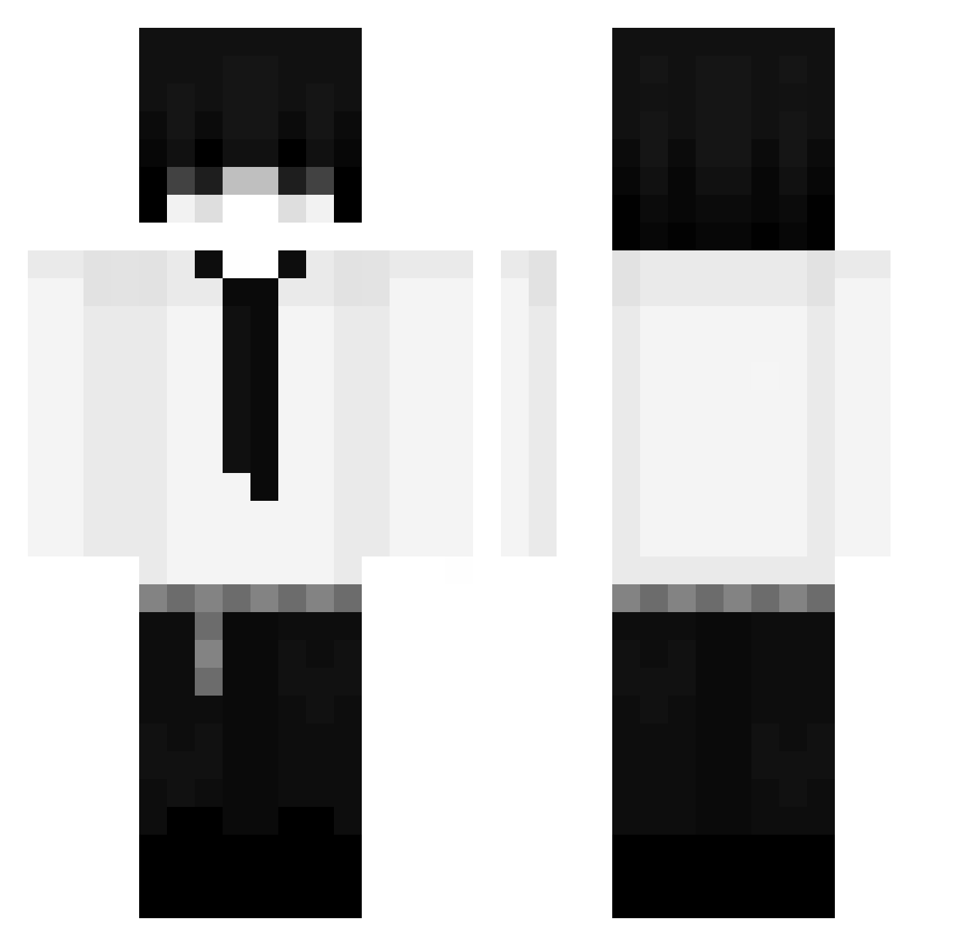 yuyuss Minecraft skin, front and back view