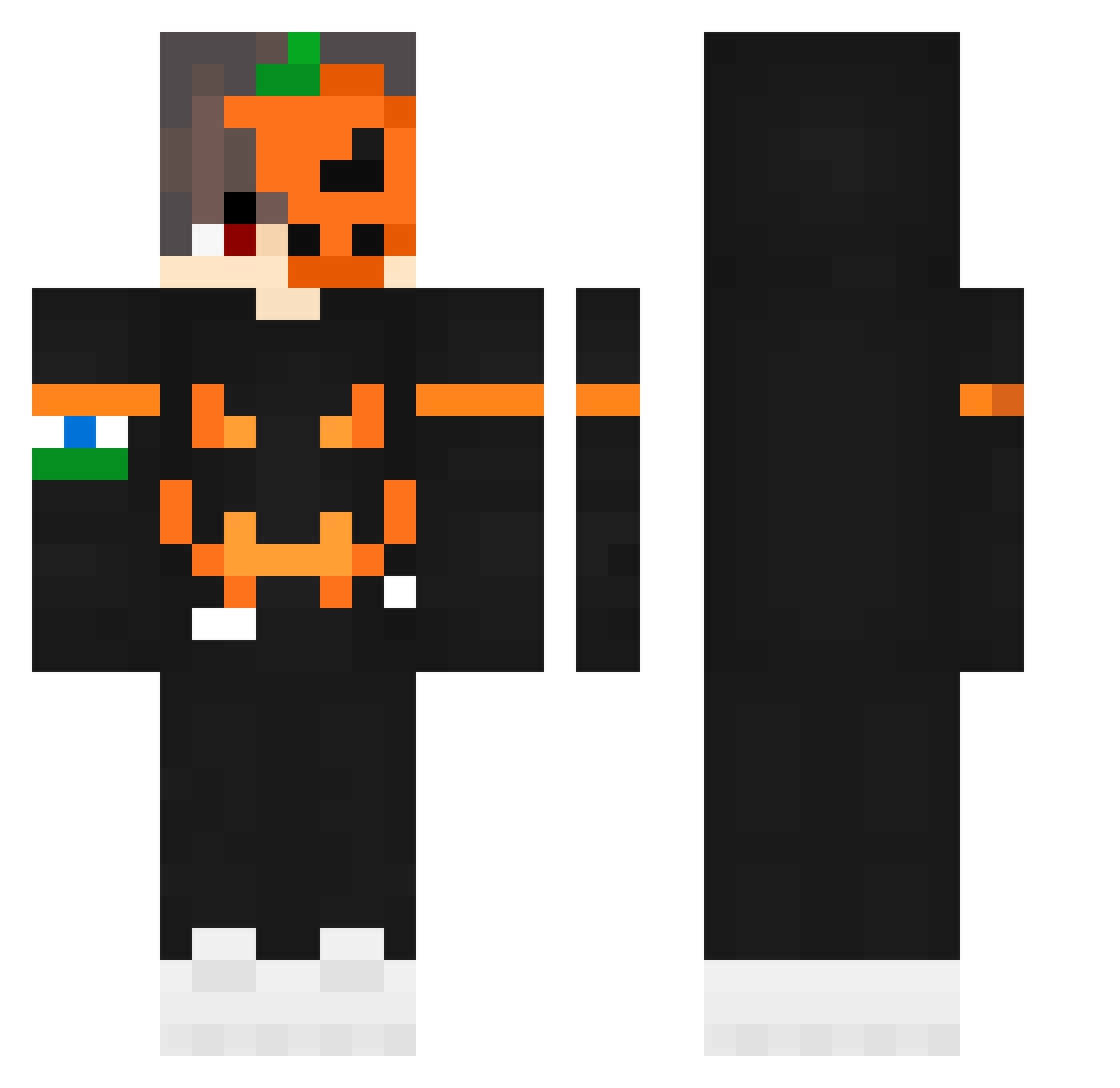 NOTSHIVBOY Minecraft skin, front and back view