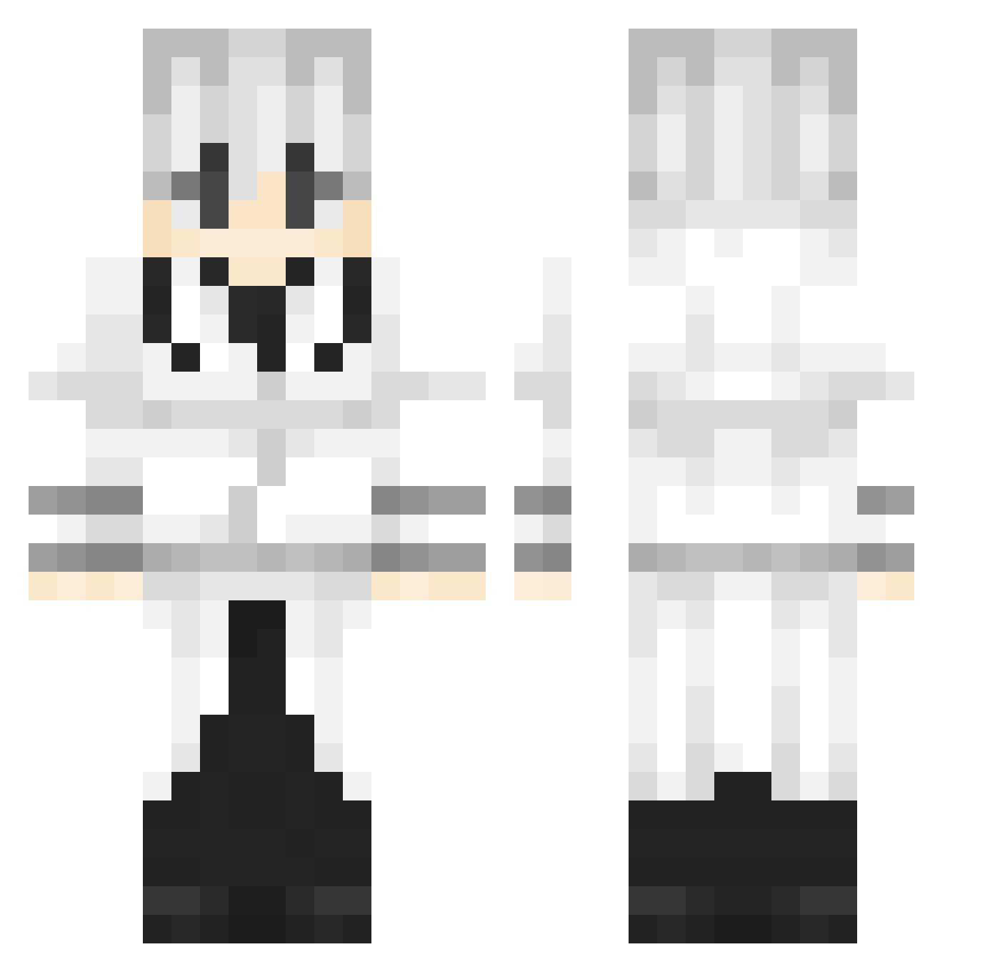 sefexeu Minecraft skin, front and back view