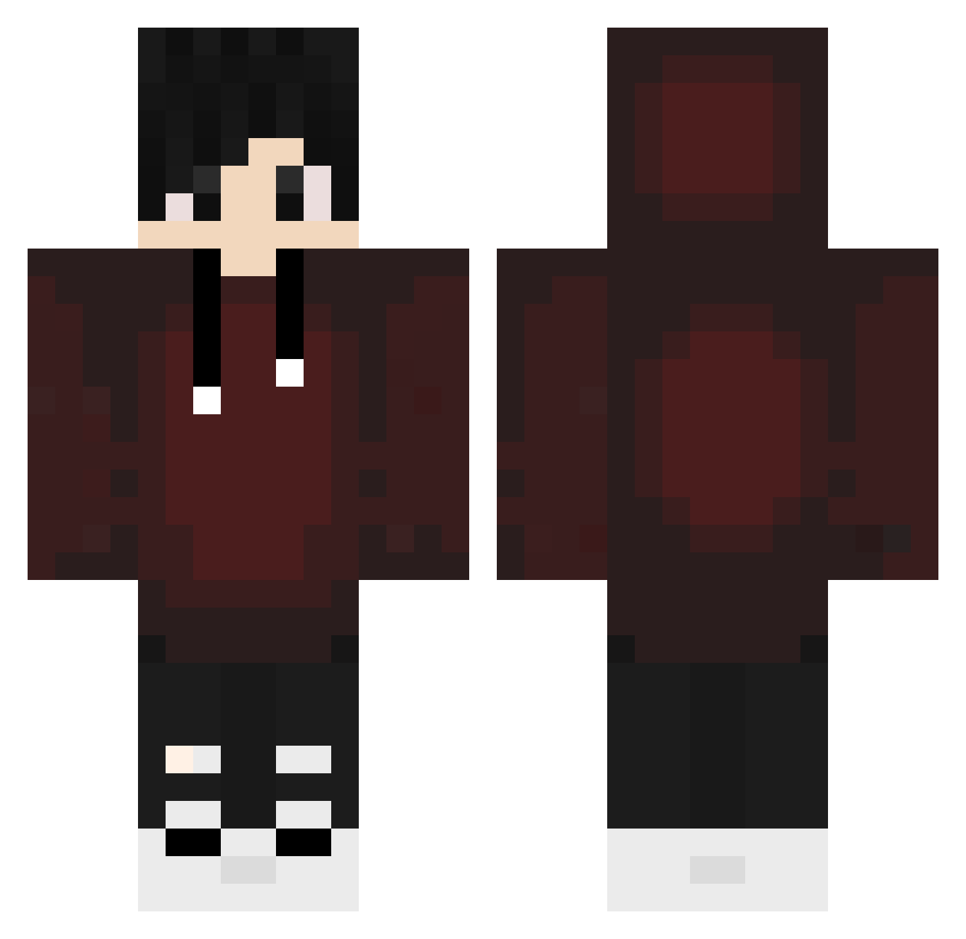 denizvural Minecraft skin, front and back view