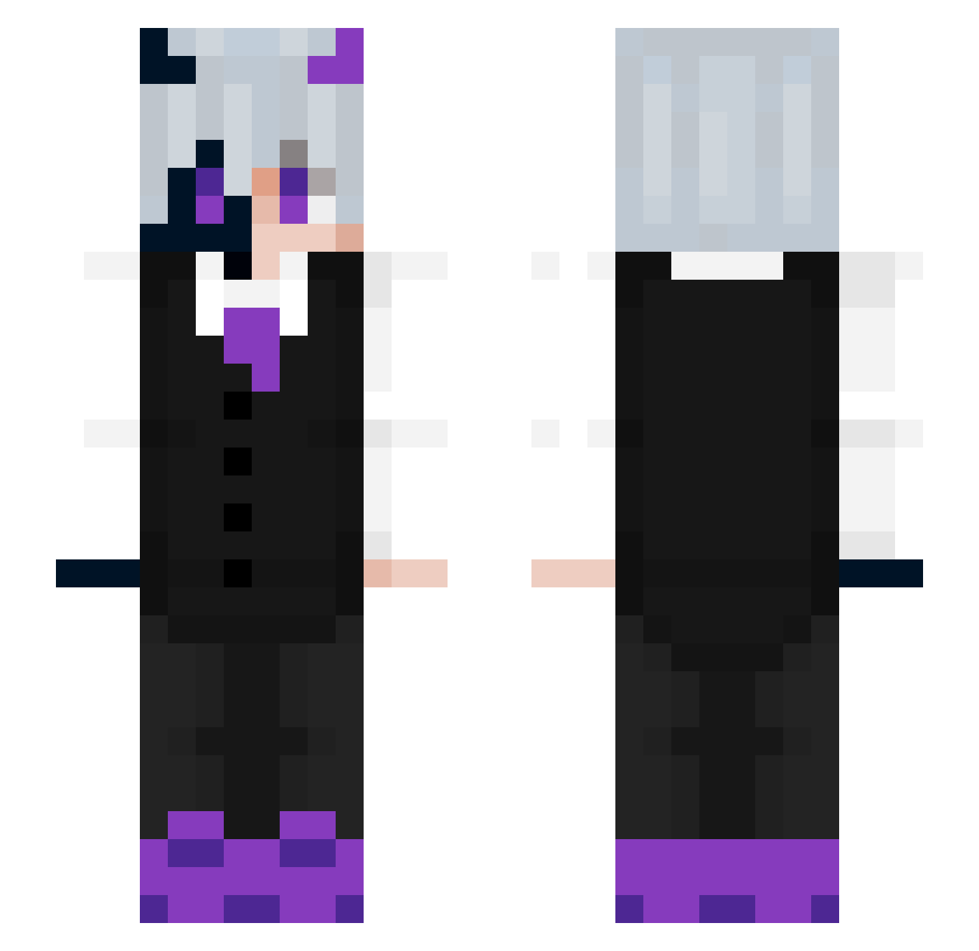 Spacys_ Minecraft skin, front and back view