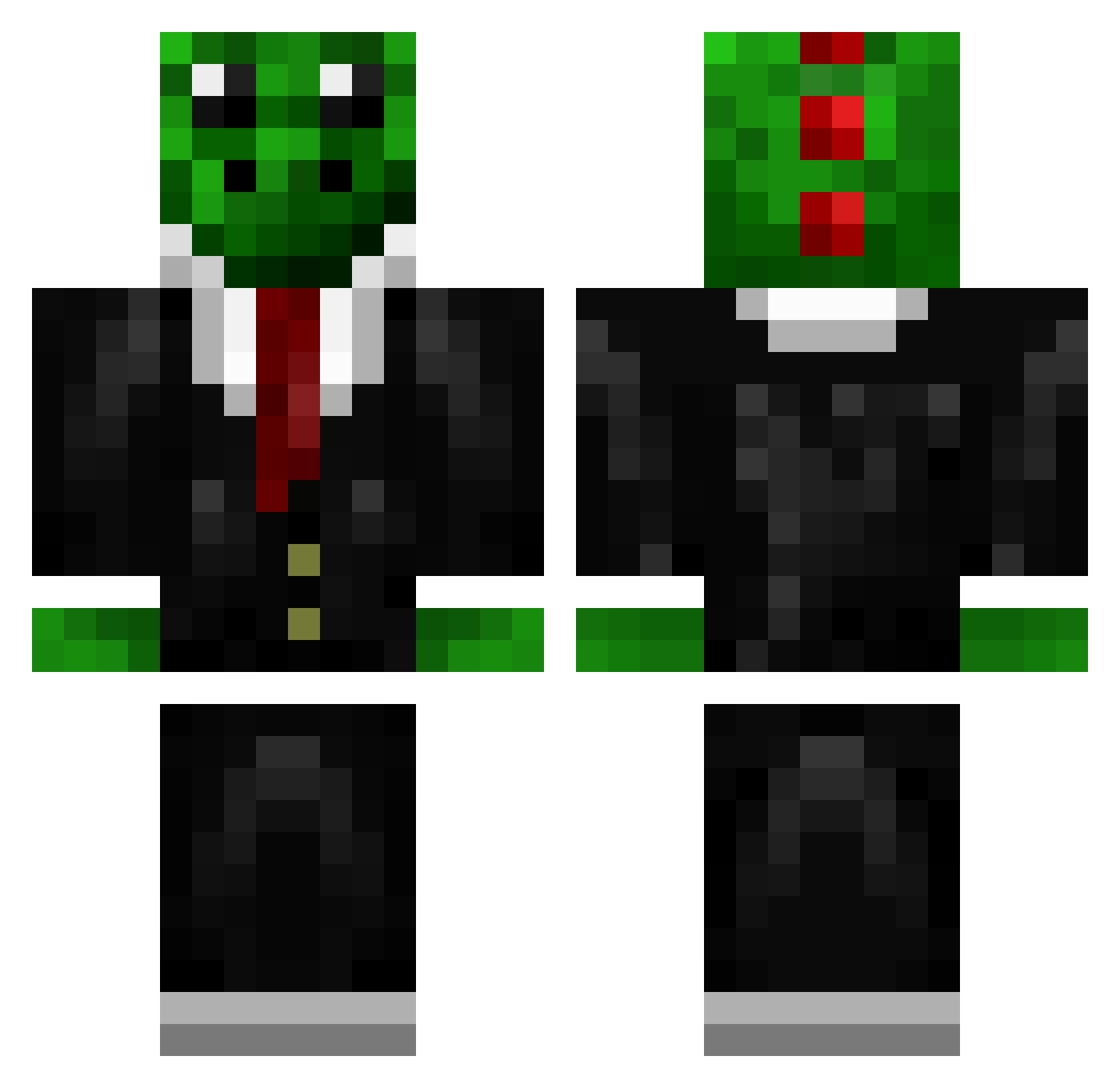 YoshiOnCraft Minecraft skin, front and back view
