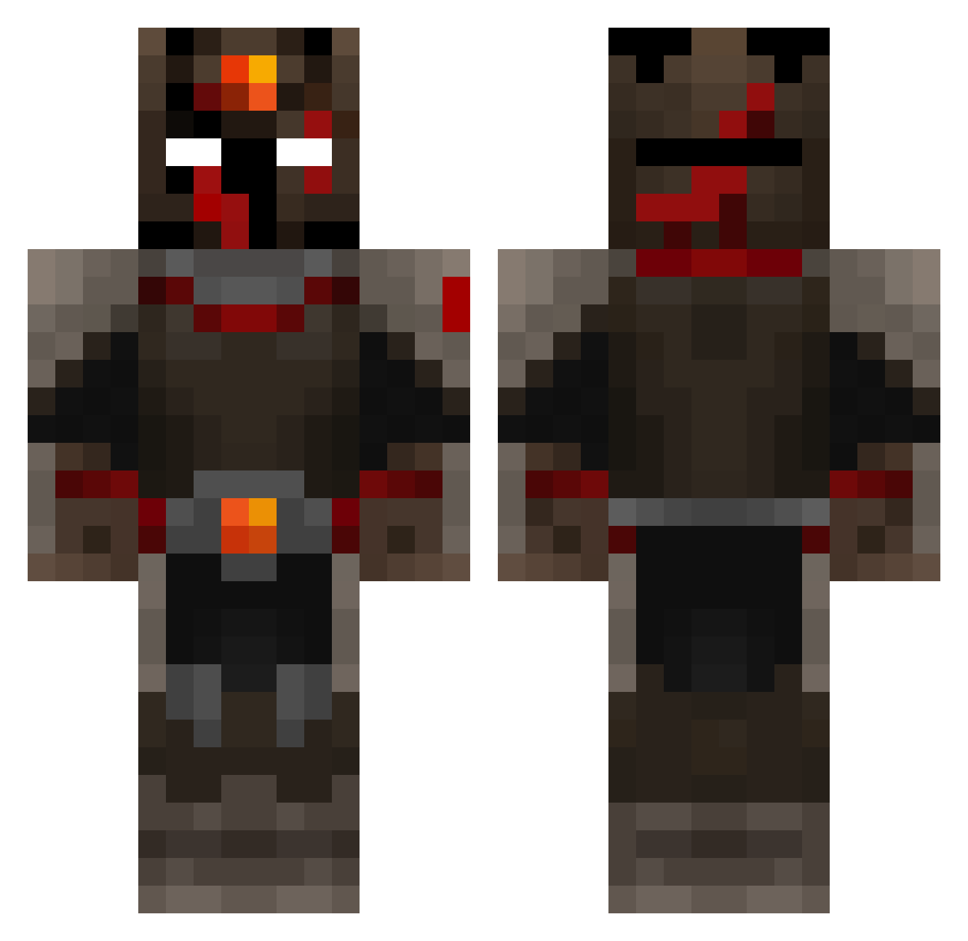 maxiypunto Minecraft skin, front and back view