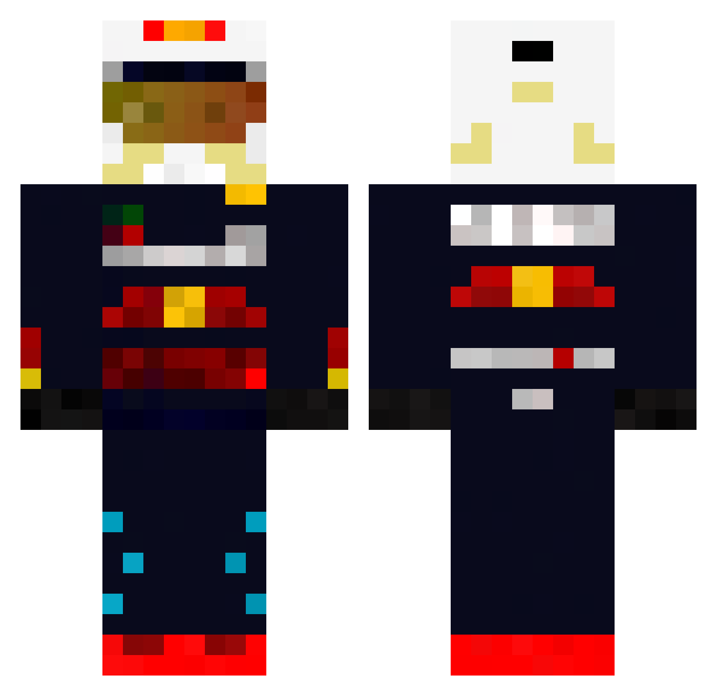 lampelfish Minecraft skin, front and back view