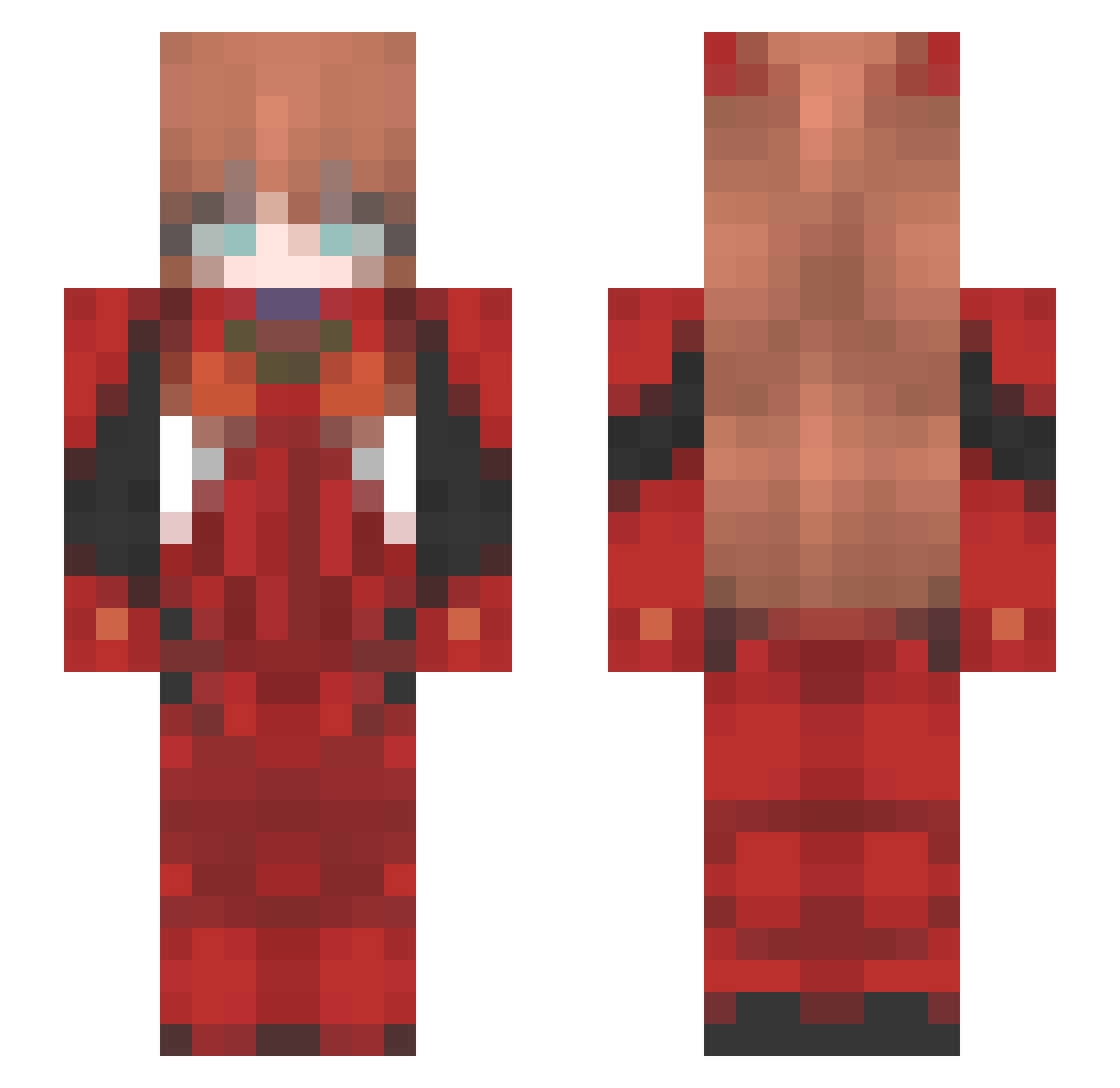 imnotyk Minecraft skin, front and back view