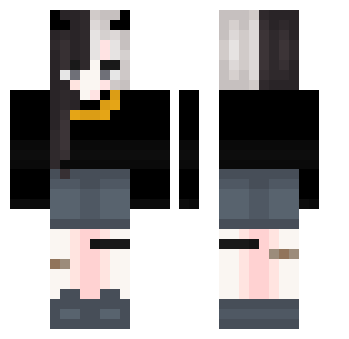 ZhopaPoperdaysLL Minecraft skin, front and back view