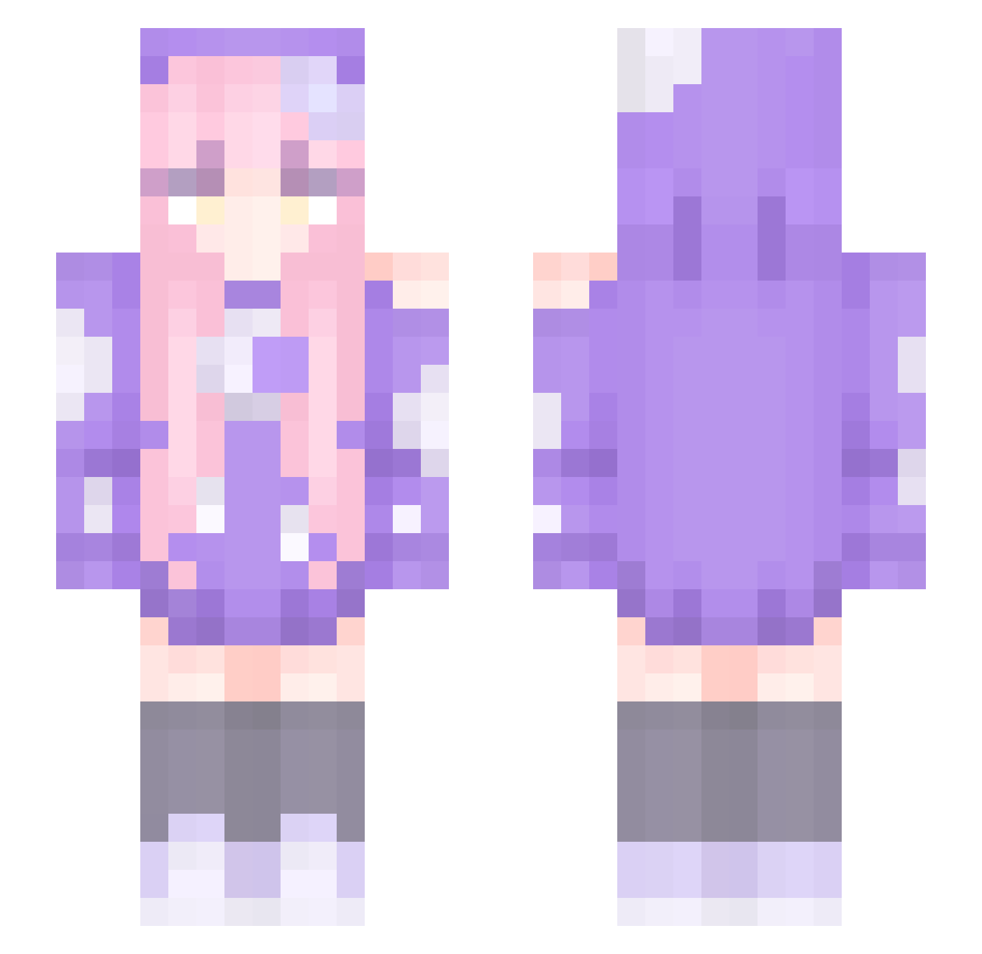 LeoTW Minecraft skin, front and back view