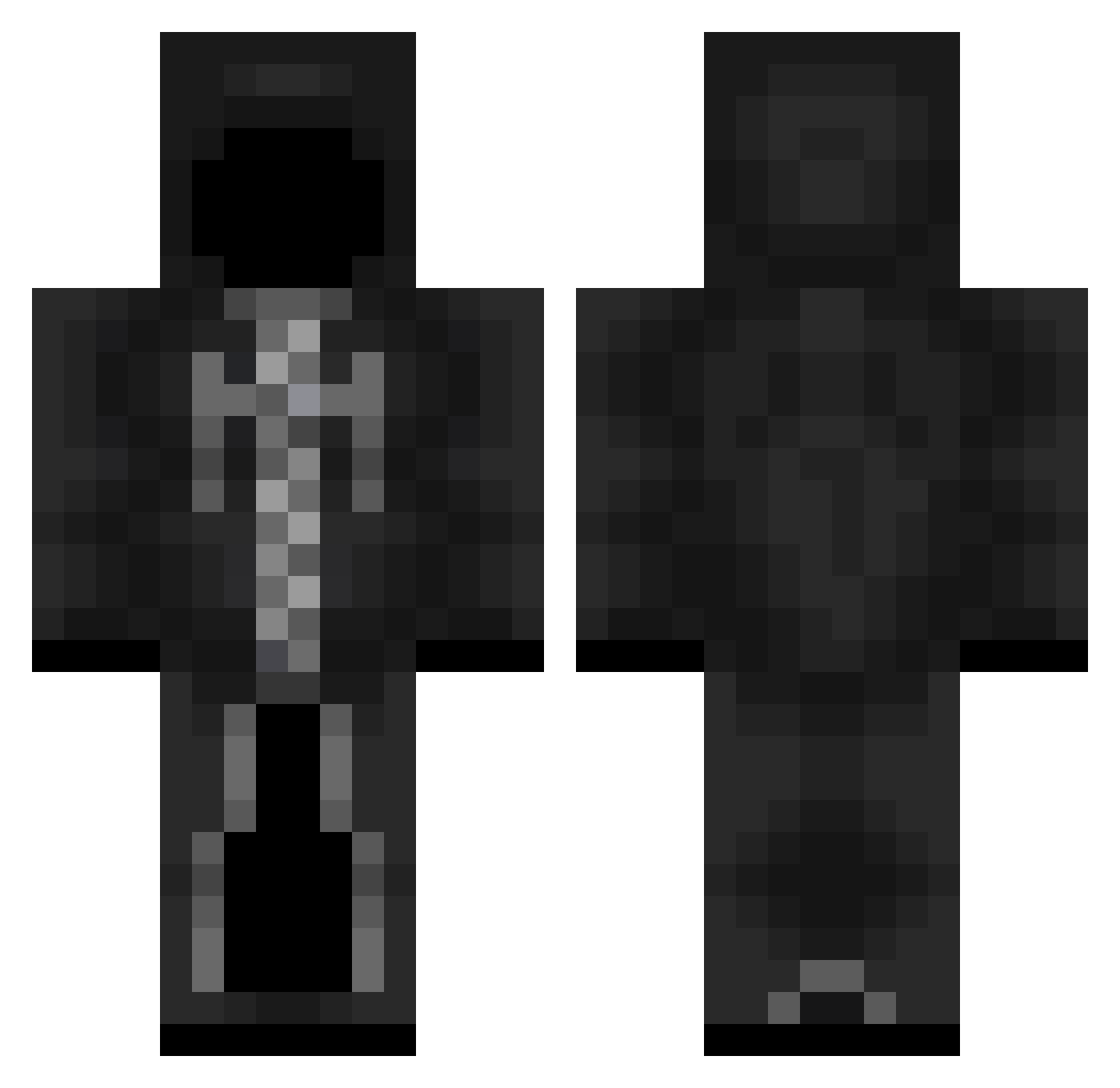 unambre Minecraft skin, front and back view