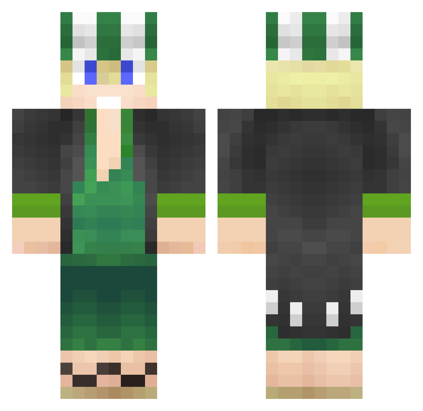 sattmann Minecraft skin, front and back view