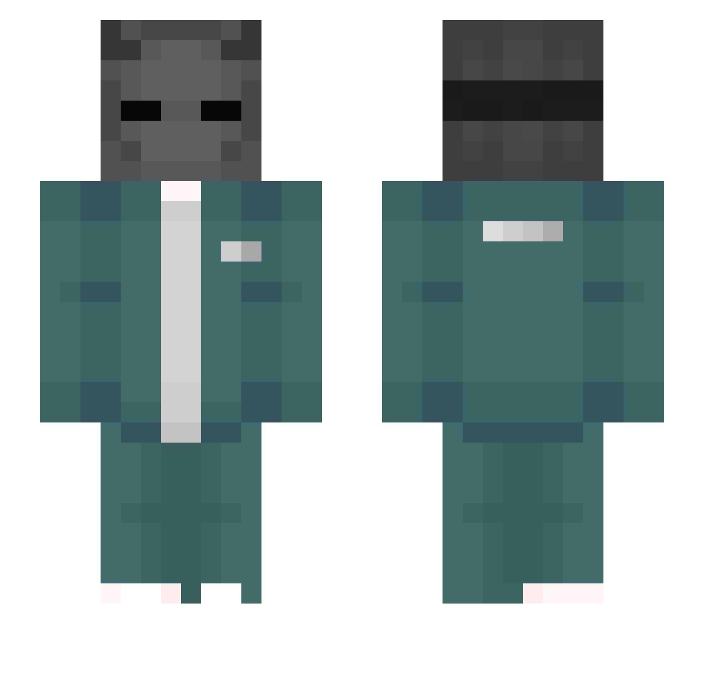 yeti261 Minecraft skin, front and back view