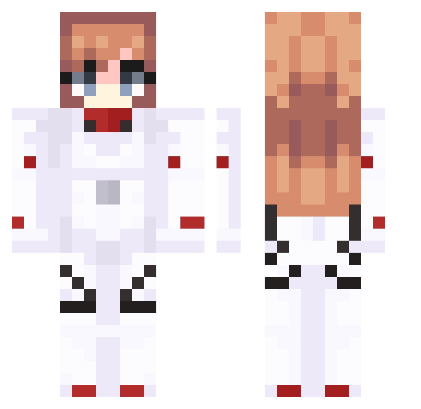Hitlerite Minecraft skin, front and back view